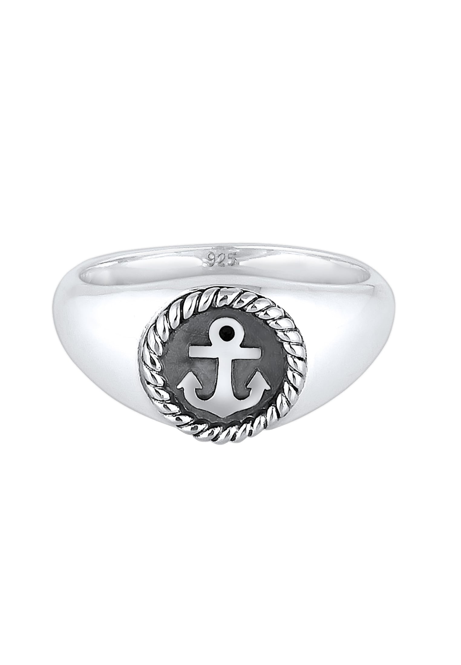 Kuzzoi Siegelring »Ring Siegelring Anker 925 Sterling Silber«