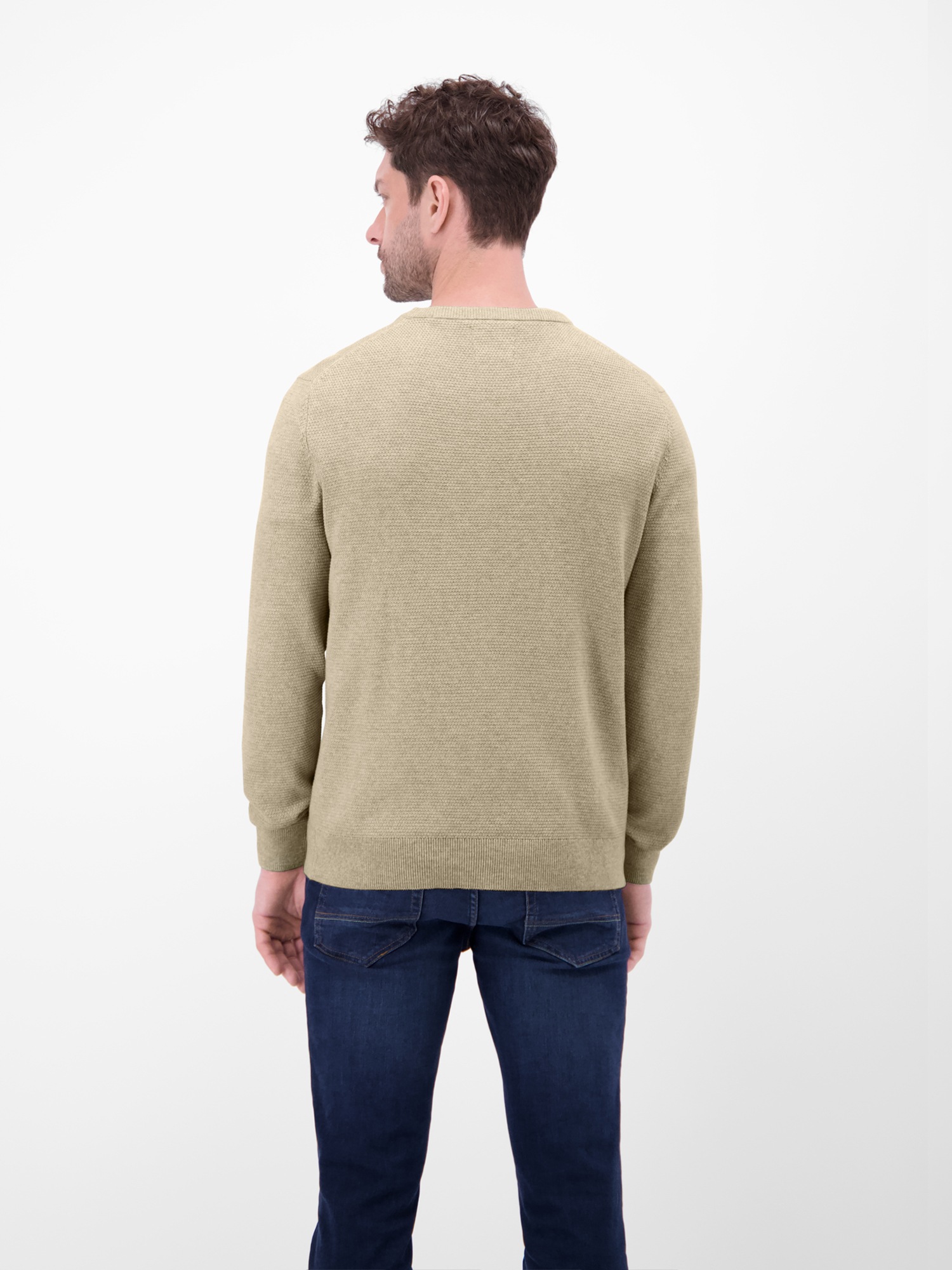 LERROS Strickpullover »Herren Strickpullover in Twist-Struktur« Rundhalsausschnitt, weicher Stoff, langärmlig, normale Passform