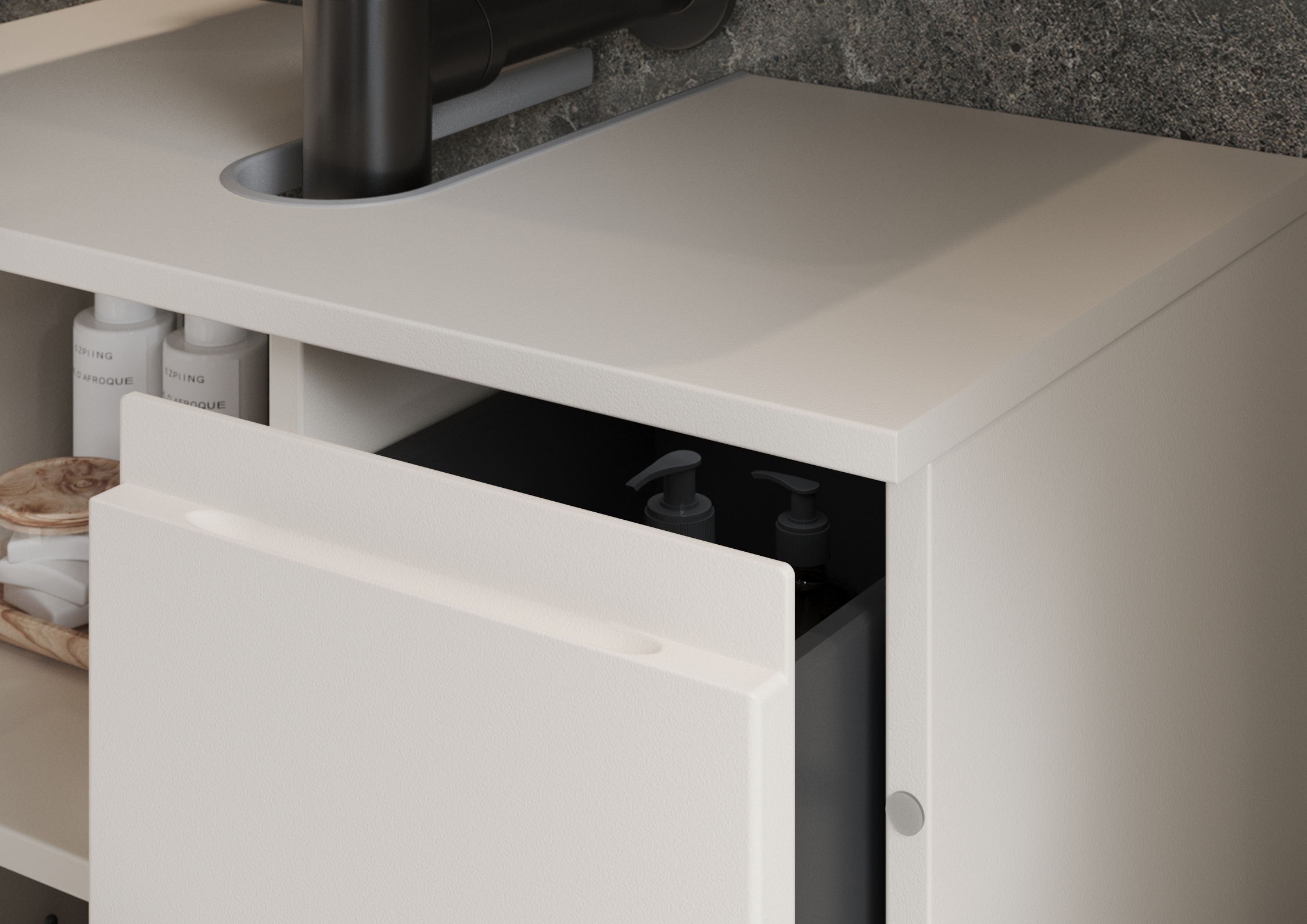 GERMANIA Badmöbel-Set »Scantic«, (5 St.), mehrteiliges Set mit kleinem Waschbeckenunterschrank