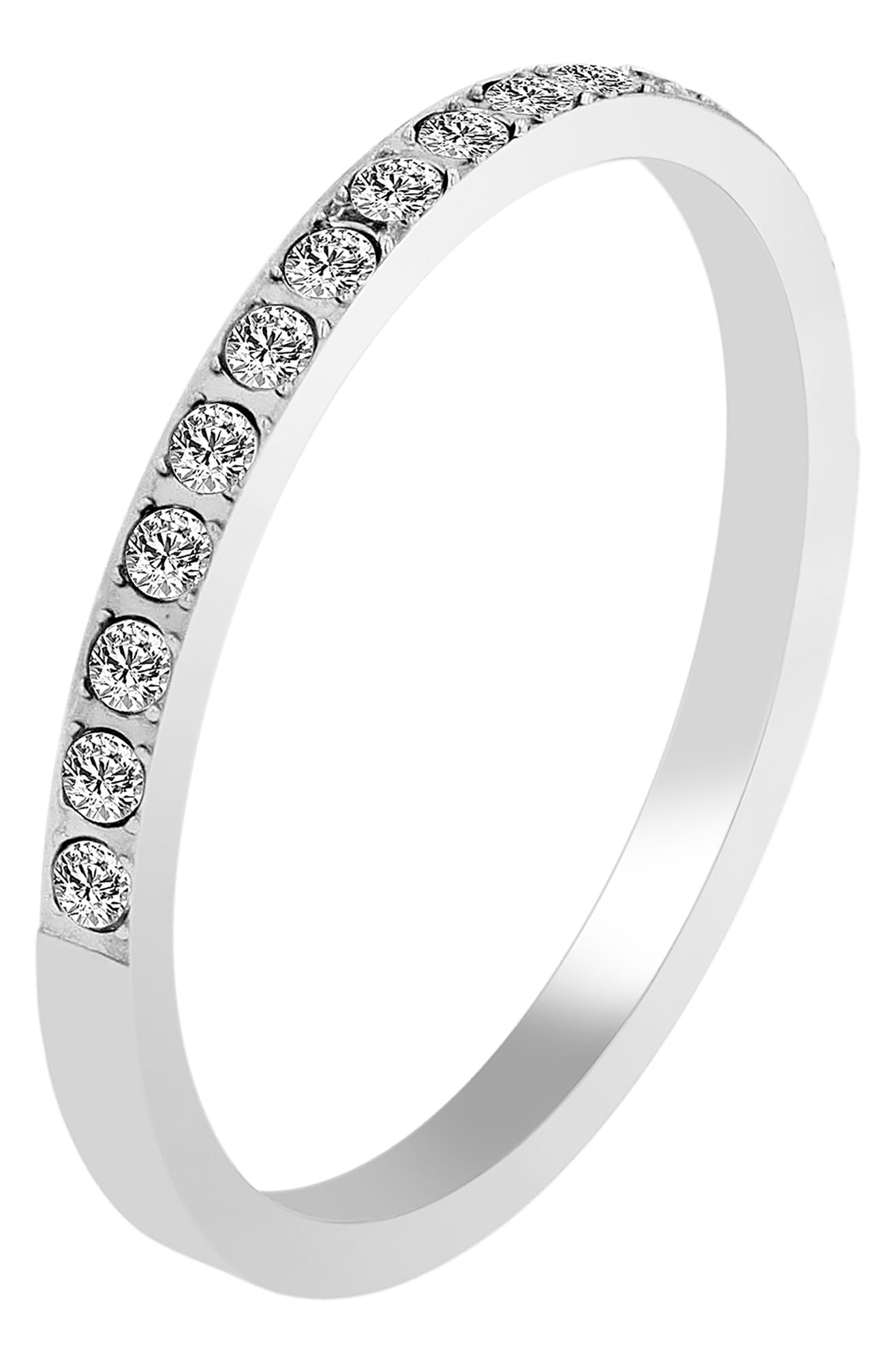 Adelia´s Fingerring »Damen Ring aus Edelstahl mit Strass Steinchen«