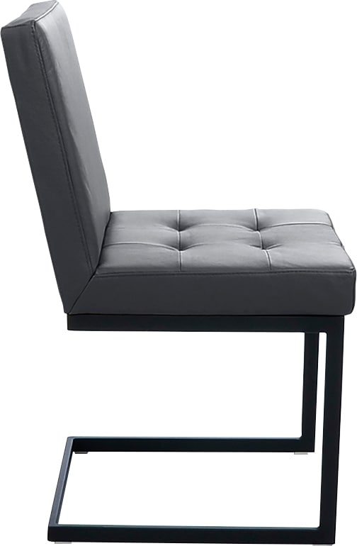 K+W Komfort & Wohnen Freischwinger () 1 Stk.Freischwingergestell aus Vierkantrohr schwarz, hoher Sitzkomfort