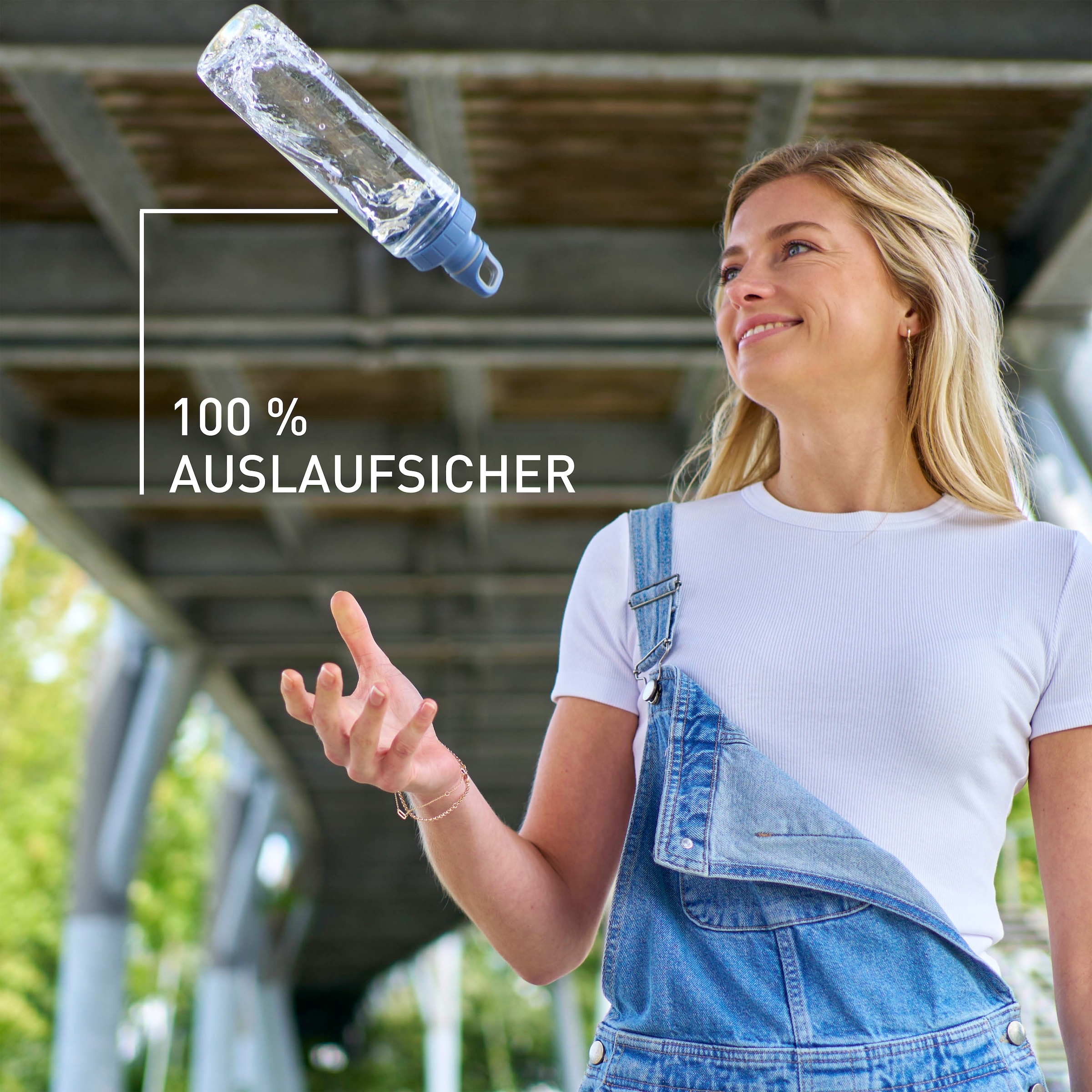 Emsa Trinkflasche »Drink2Go Eco«, (1 tlg.), 0,7 Liter, Tritan, spülmaschinenfest, extrem robust, 100% dicht