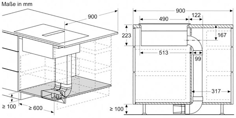 NEFF Kochfeld mit Dunstabzug »T48CD7AX2«, mit einfacher Touch Control Bedienung