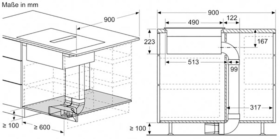 NEFF Kochfeld mit Dunstabzug »T48CD7AX2«, T48CD7AX2, mit einfacher Touch Control Bedienung