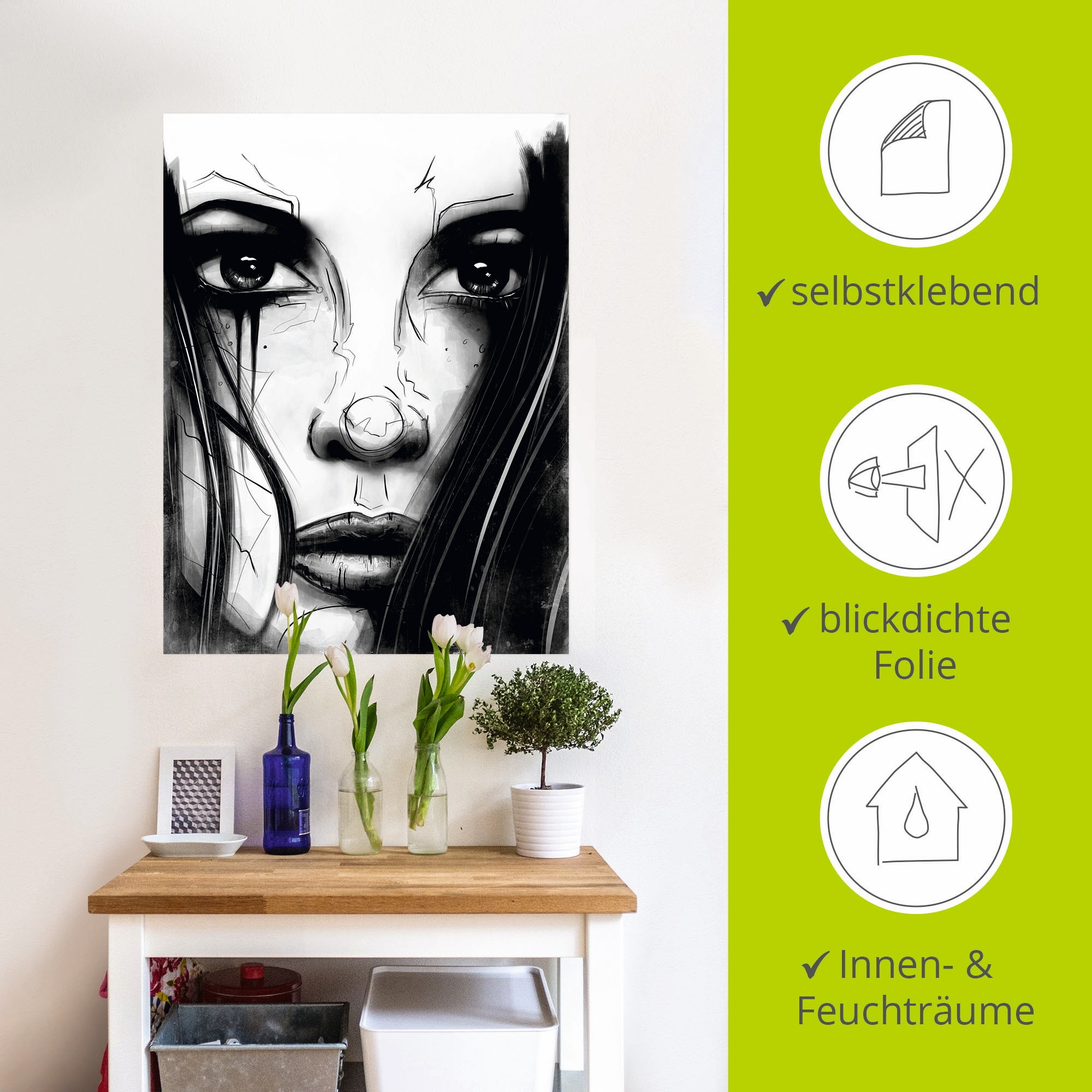 Artland Wandbild »Augenblick«, Portrait, (1 St.), als Poster, Wandaufkleber in verschied. Größen