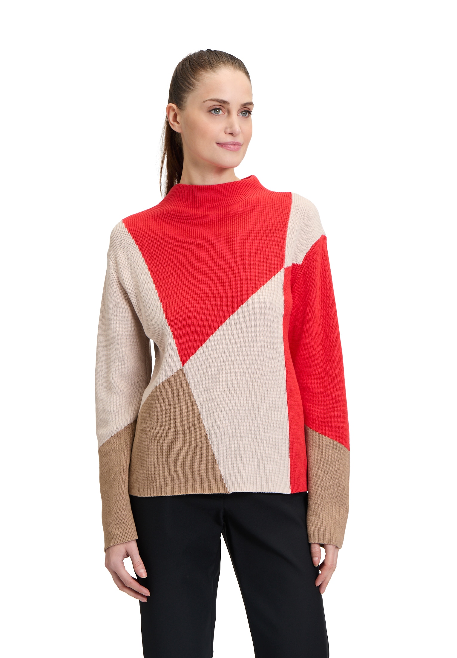 Betty Barclay Rundhalspullover »Feinstrickpullover mit Intarsie«