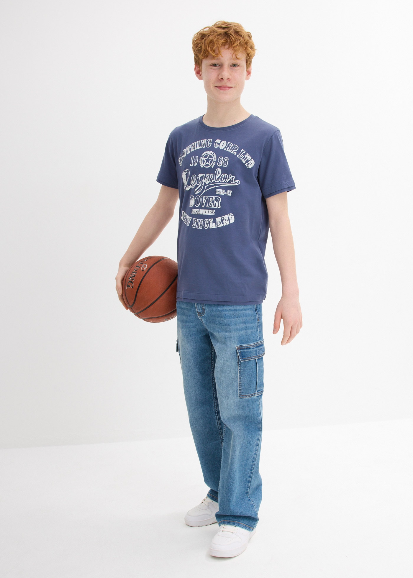 bonprix T-Shirt Packung, 2 Stk. bequeme Passform, Kurzarm-Design, aus reiner Baumwolle