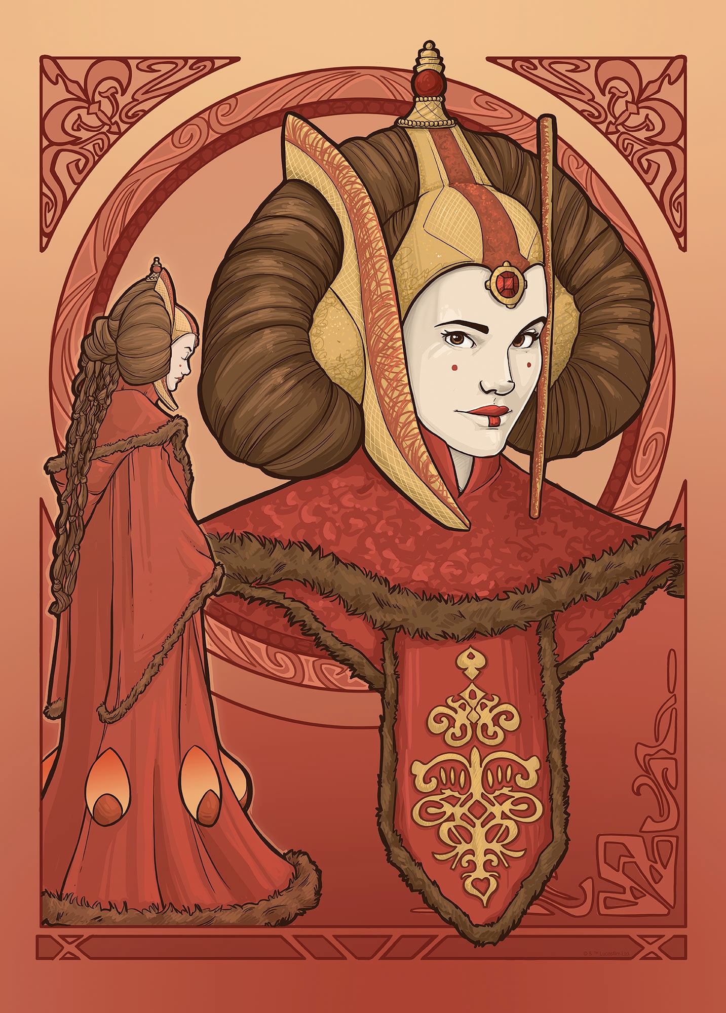 Komar Wandbild »Star Wars Queen Padmé Amidala«, Disney, (Set, 1 St.), 40 x 50 cm (Breite x Höhe) - Kinderzimmer, Dekoration