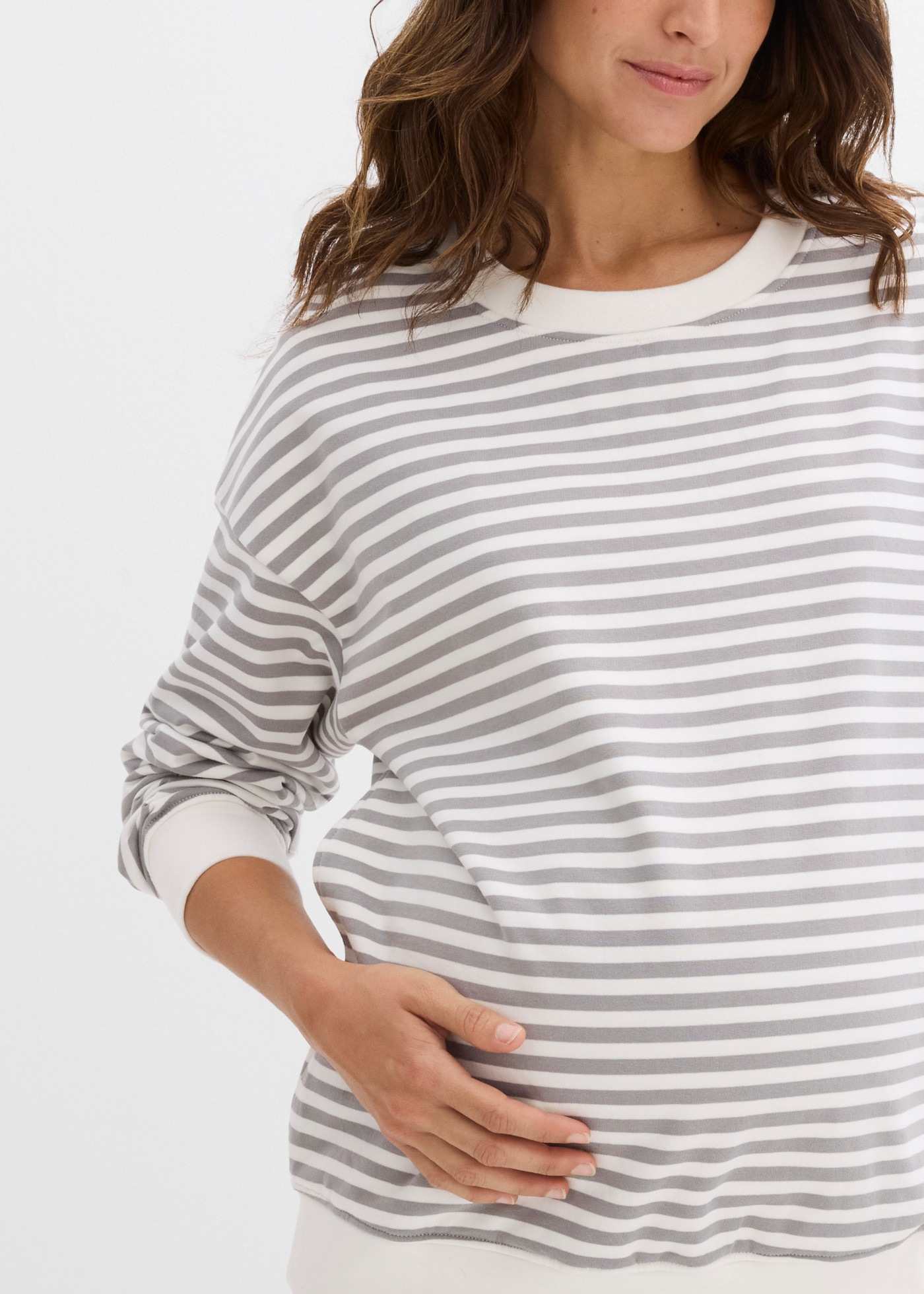 bonprix Umstandsshirt für Schwangerschaft und Stillzeit, mit leicht angerauter Innenseite