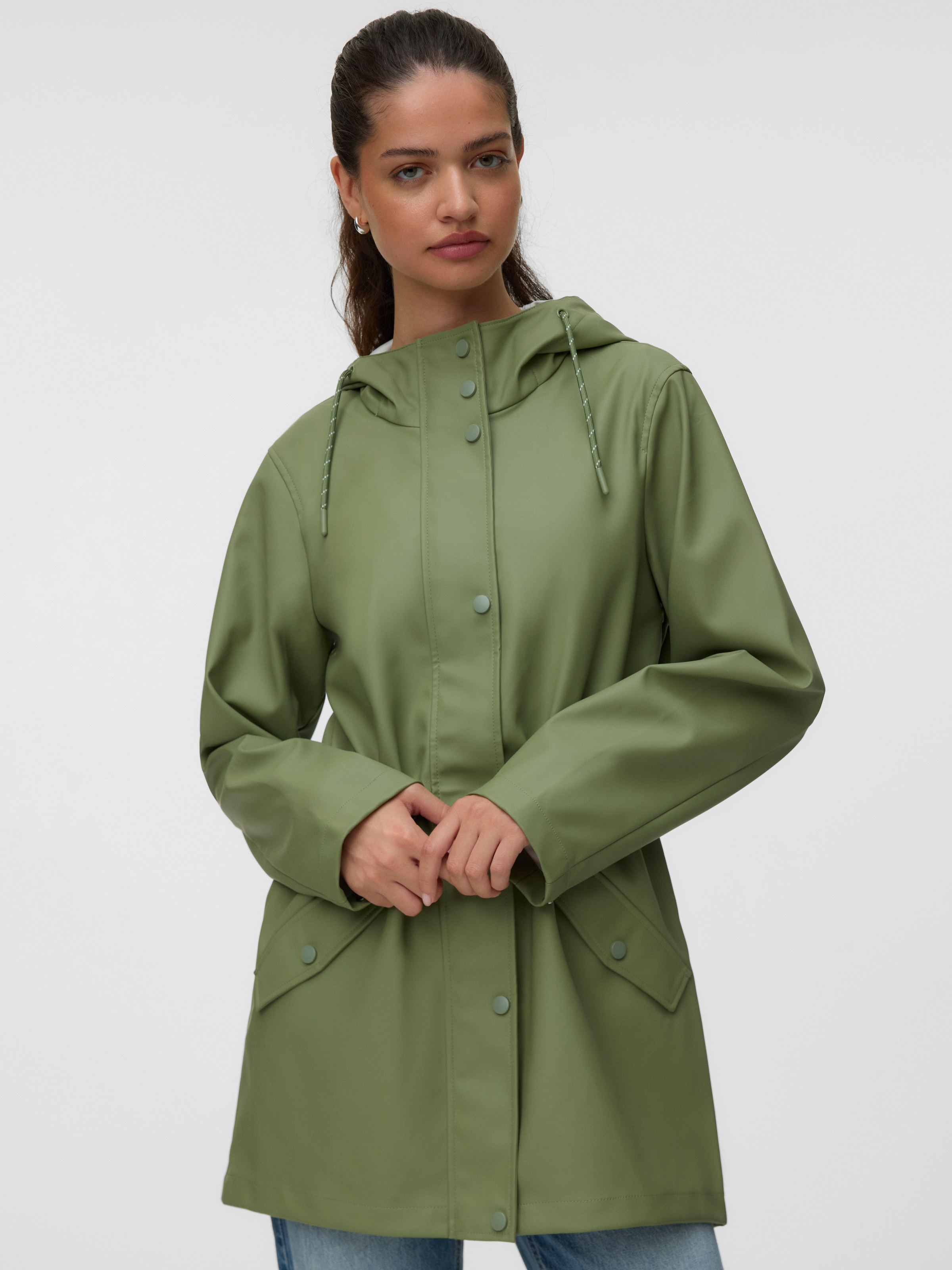Vero Moda Regenjacke »VMMALOU COATED JACKET« mit Kapuze wasserabweisende Beschichtung