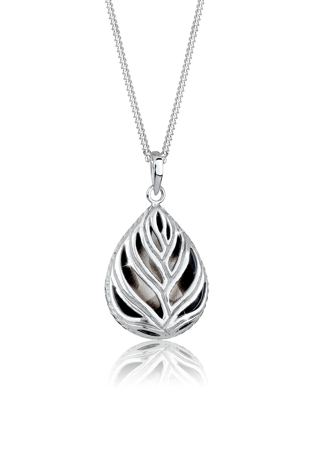 Elli Silberkette »Halskette Tropfen Glas Kristalle Blau 925 Sterling Silber«