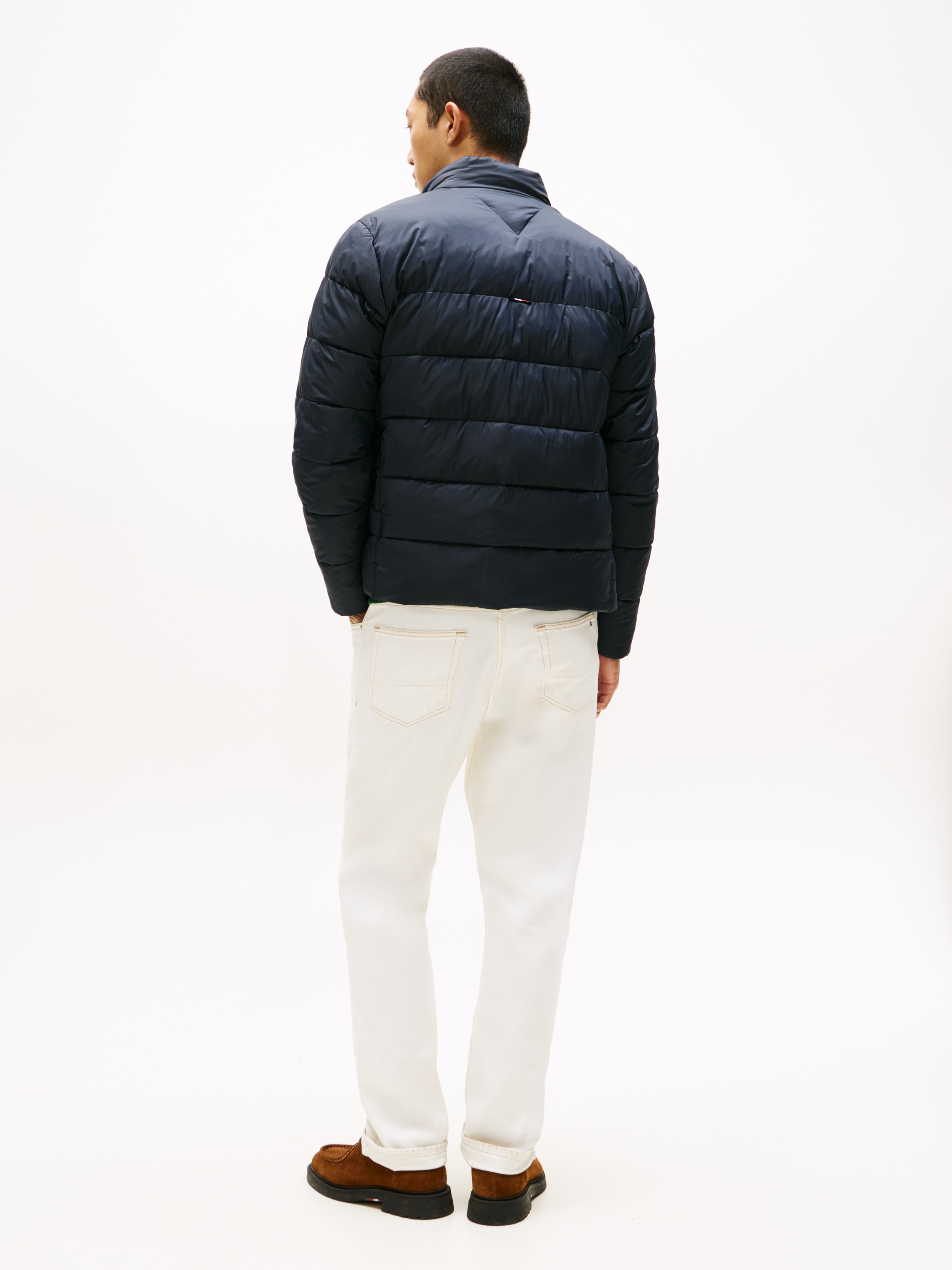 Tommy Hilfiger Steppjacke »MID WEIGHT STAND COLLAR«, ohne Kapuze, Daunenjacke, Übergangsjacke