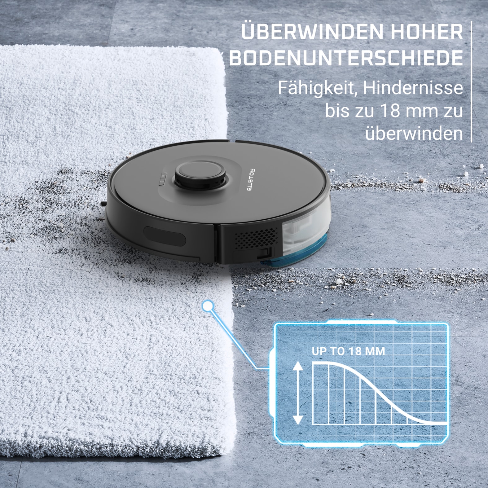 Rowenta Nass-Trocken-Saugroboter »X-Plorer 75S Neo, mit Wischfunktion, 2700 Pa Saugleistung«, präzise Lasernavigation, Sprach-Assistent, lange Akku-Laufzeit, RR85E1