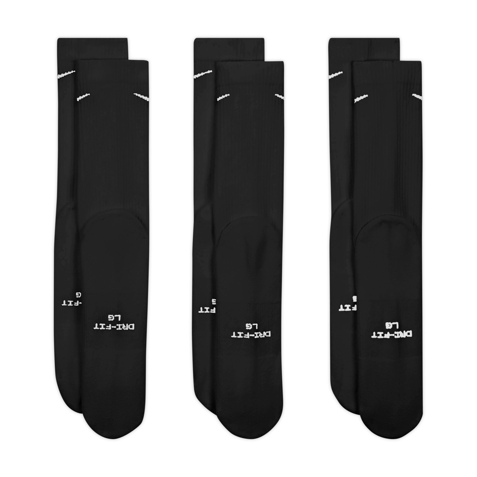 Nike Sportsocken »U NK ED ELVD CRW 3P - 144« für Erwachsene, mit Baumwolle im Obermaterial, formstabil