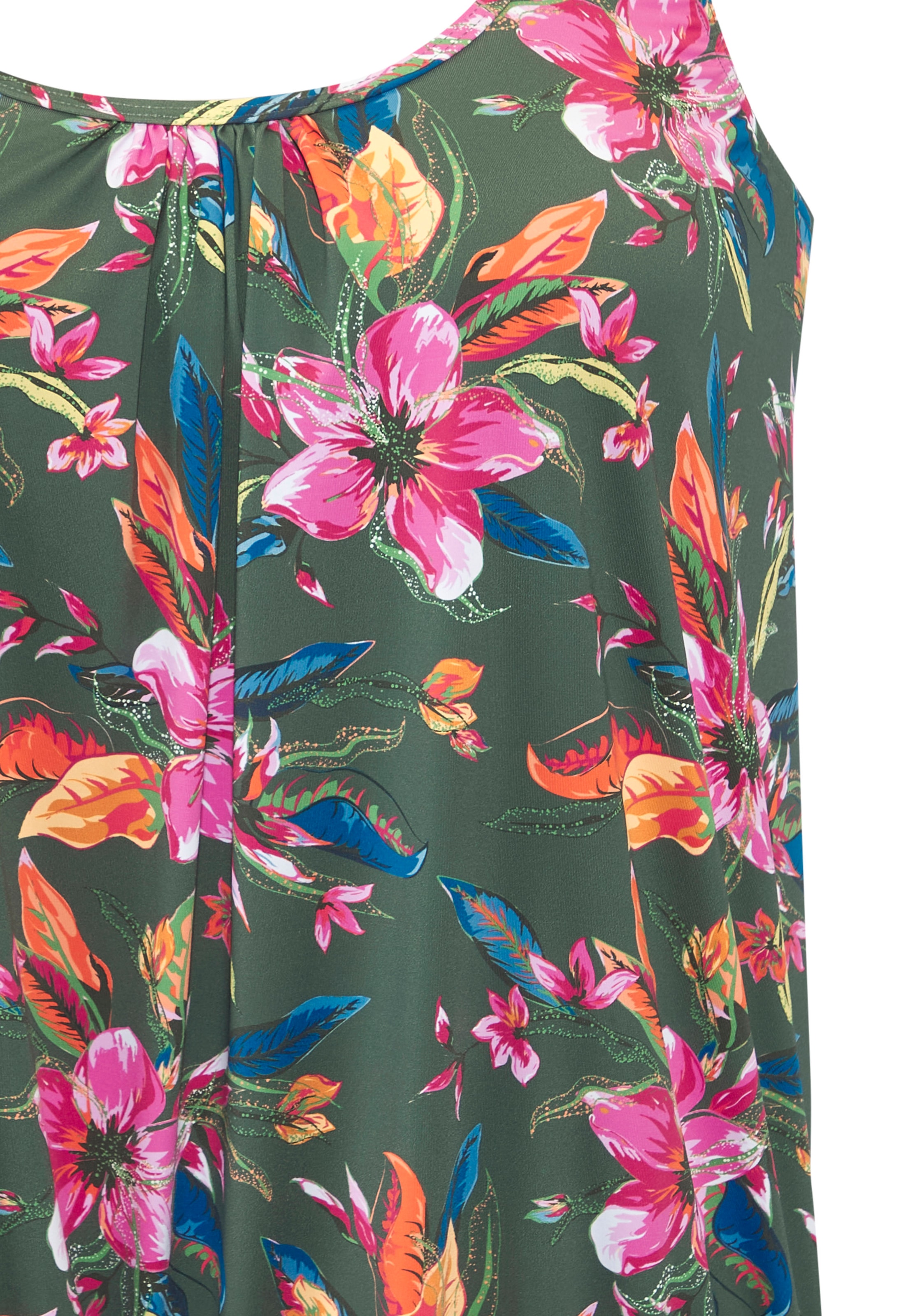 LASCANA Tankini-Top »Malia« mit lockerem Schnit und tropischem Print