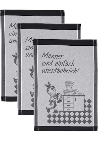 Geschirrtuch »Männer sind einfach unentbehrlich«, (Set, 3 tlg.)