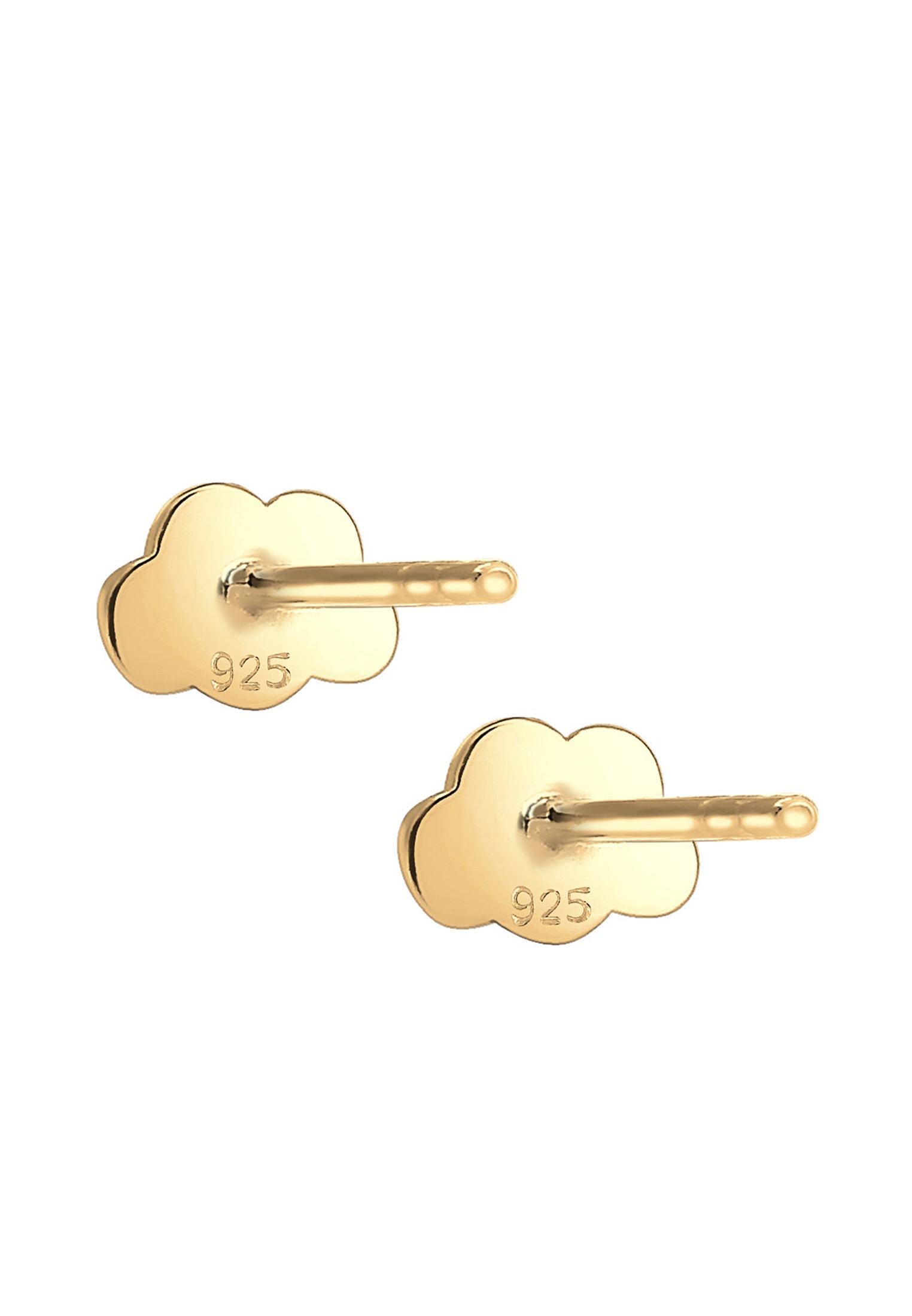 Elli Paar Ohrstecker »Ohrringe Ohrring Kinder Wolke 925 Sterling Silber vergoldet«