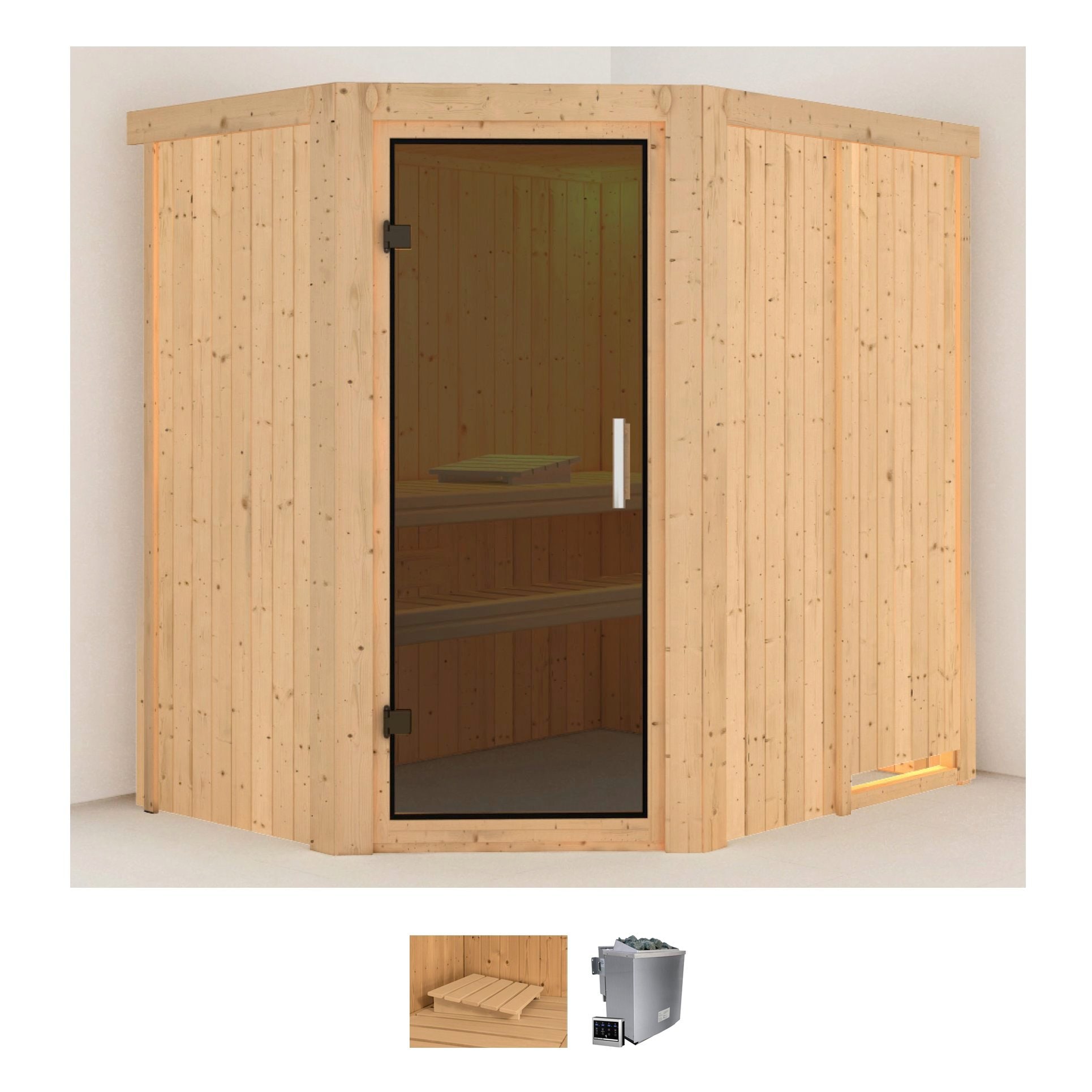 Karibu Sauna »Clara« Set,  ohne Ofen