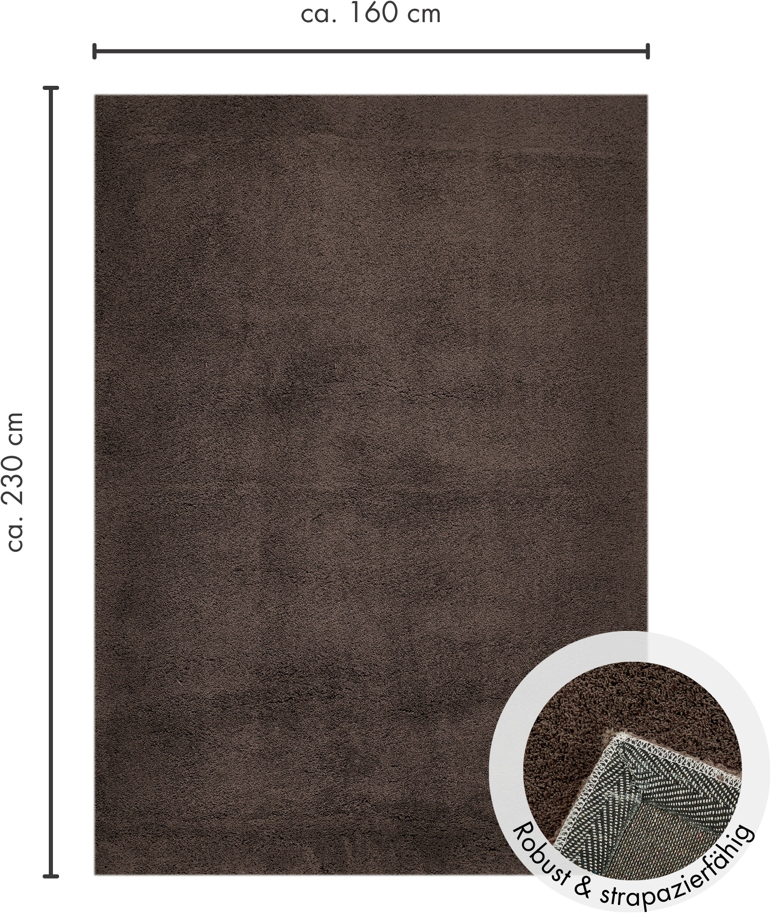 Andiamo Teppich »San Paolo«, rechteckig, 27 mm Höhe, Uni Farben, weiche Qualität, ideal im Wohnzimmer & Schlafzimmer
