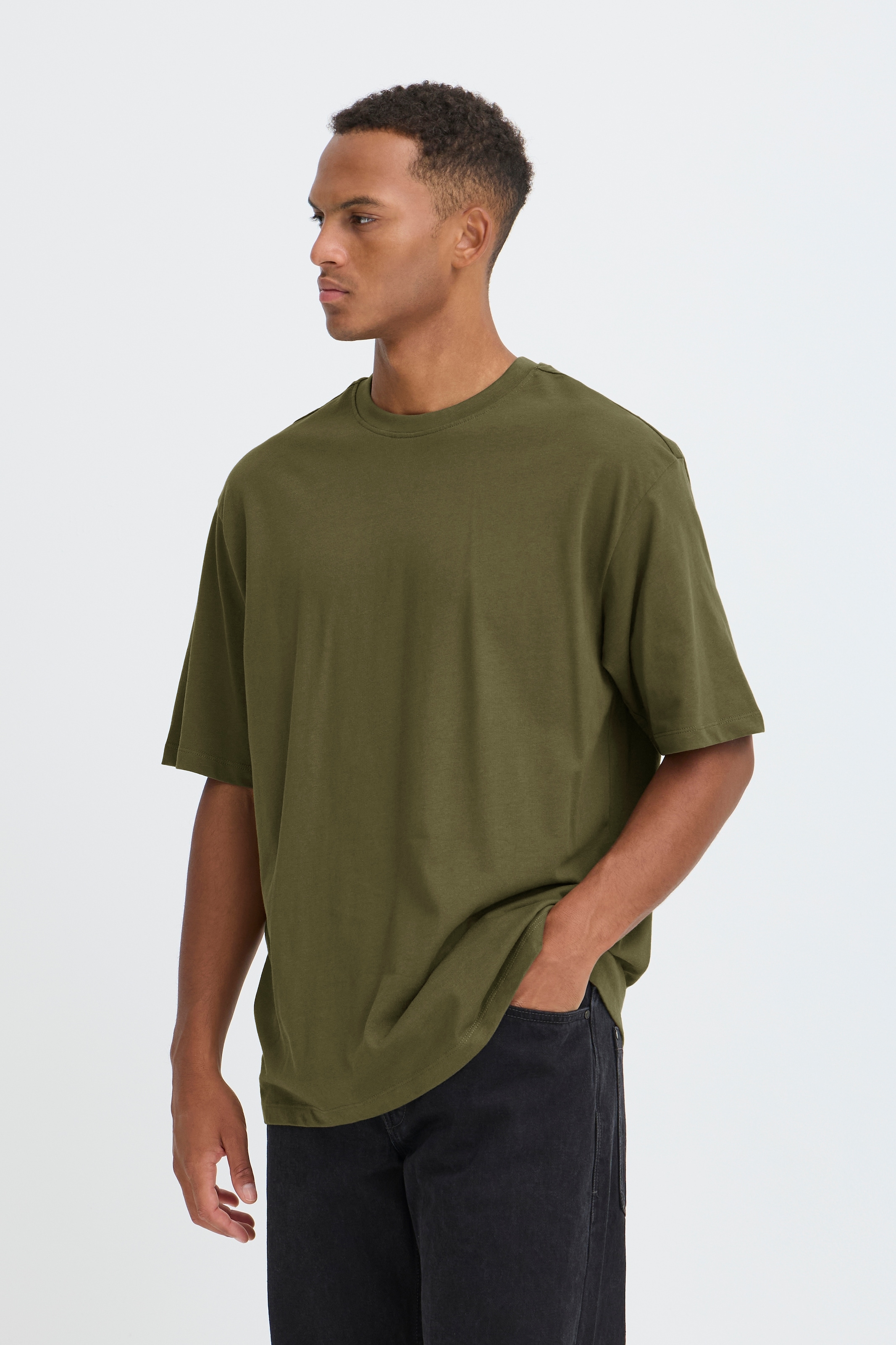 Blend Rundhalsshirt »BHFISHER OVERSIZE TEE« Baumwolle, relaxed fit
