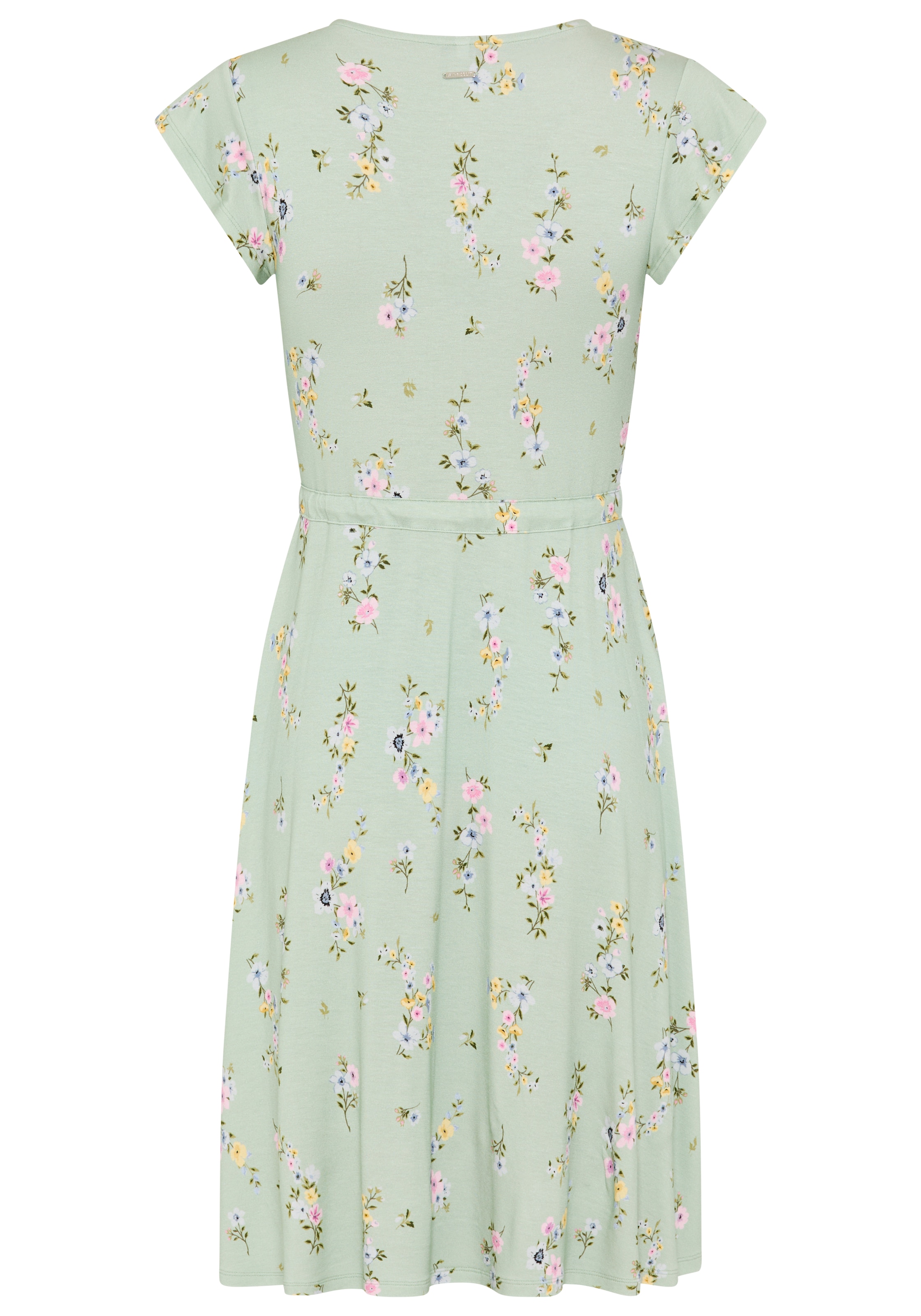 Laura Scott Sommerkleid mit femininen Blumen, aus Viskose und Elasthan, geblümte Optik