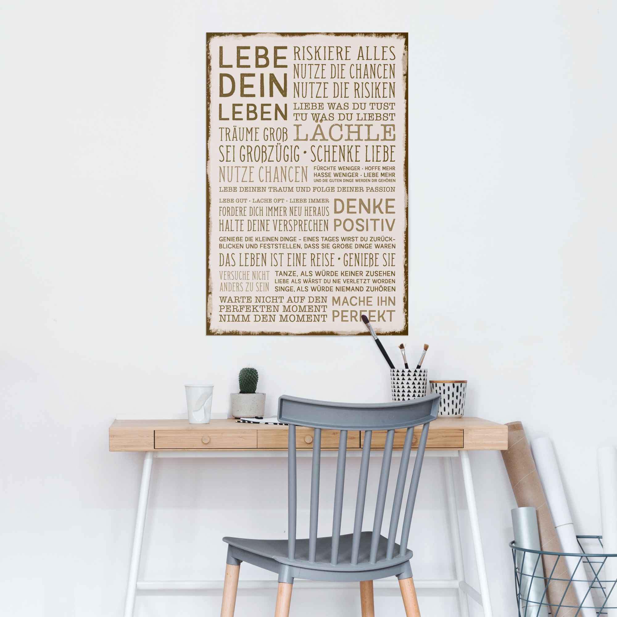 Reinders! Poster »Denke positiv« 1 Stk. tlg.