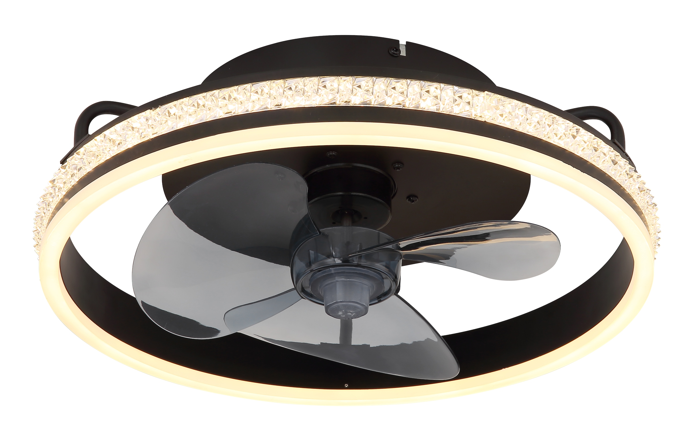 GLOBO LIGHTING Deckenleuchte »CATALEYA«, Leuchtmittel LED-Modul | LED fest integriert, Deckenventilator Metall schwarz matt, LED