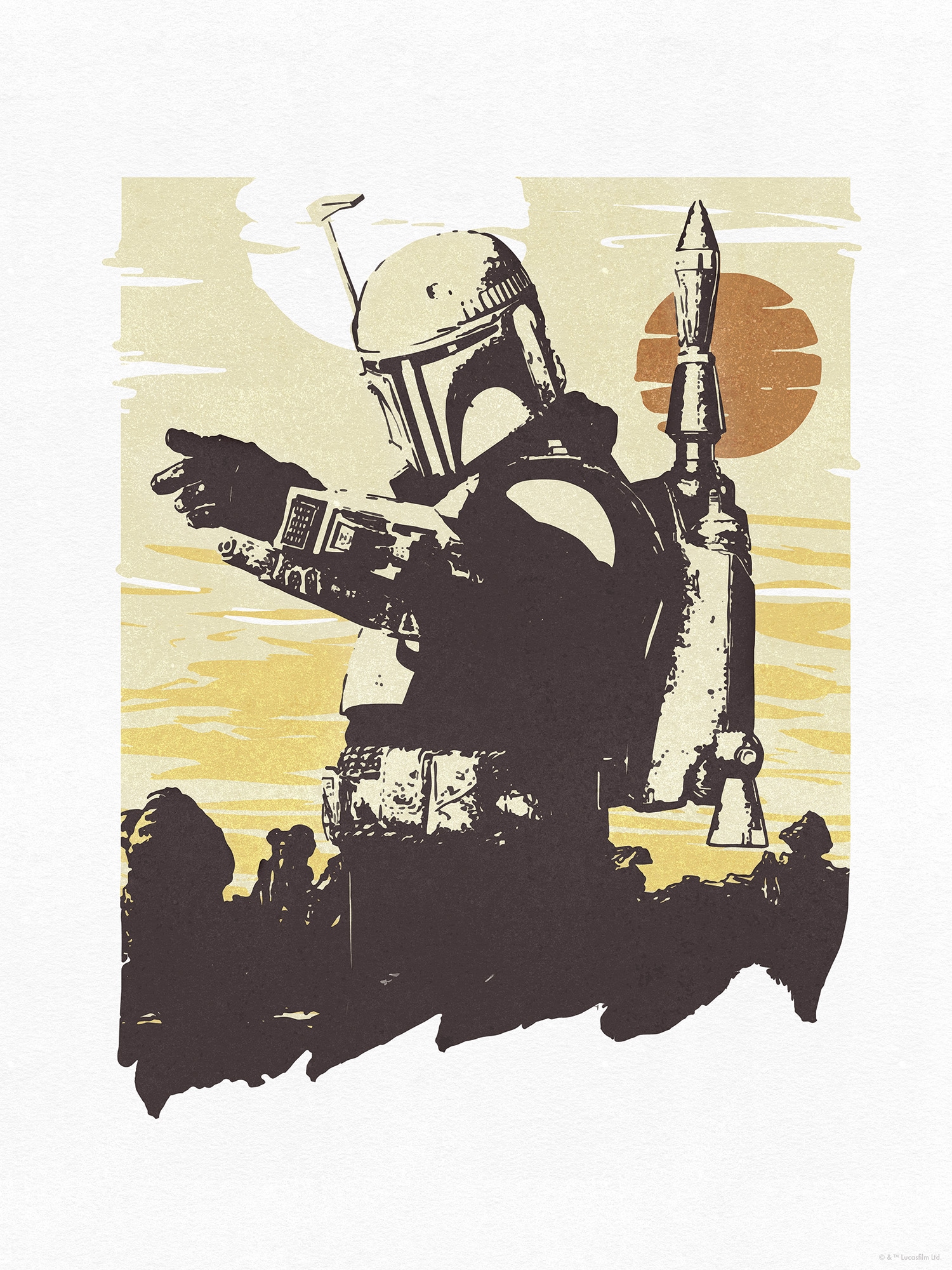 Komar Wandbild »Star Wars Boba Fett Illustration Target«, Disney, (Set, 1 St.), 30 x 40 cm (Breite x Höhe) - Kinderzimmer, Dekoration