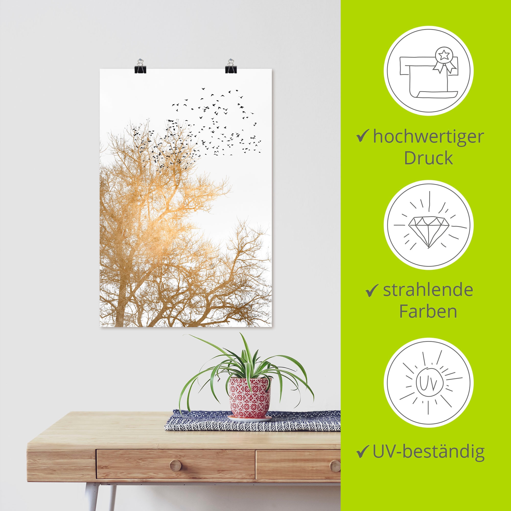 Artland Wandbild »Goldener Himmel« Himmelsbilder 1 Stk. tlg. als Leinwandbild, Poster in verschied. Größen