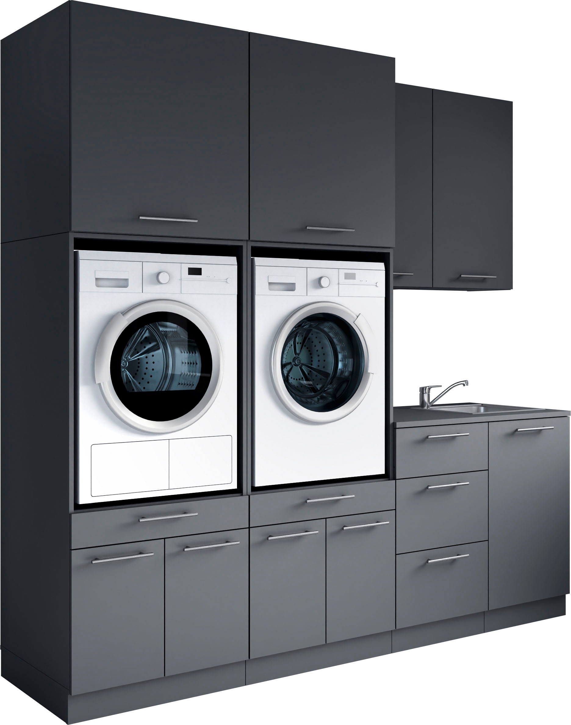 Laundreezy Mehrzweckschrank-Set »Laundreezy, 8-tlg. Mehrzweckschrank-Set B/H/T 238/238/68 cm« 8 Stk. tlg.