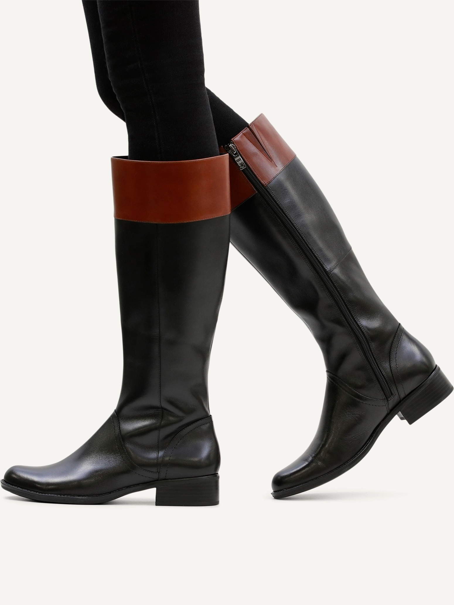 Caprice Stiefel  , Blockabsatz, Langschaft-Stiefel in Reiter-Optik