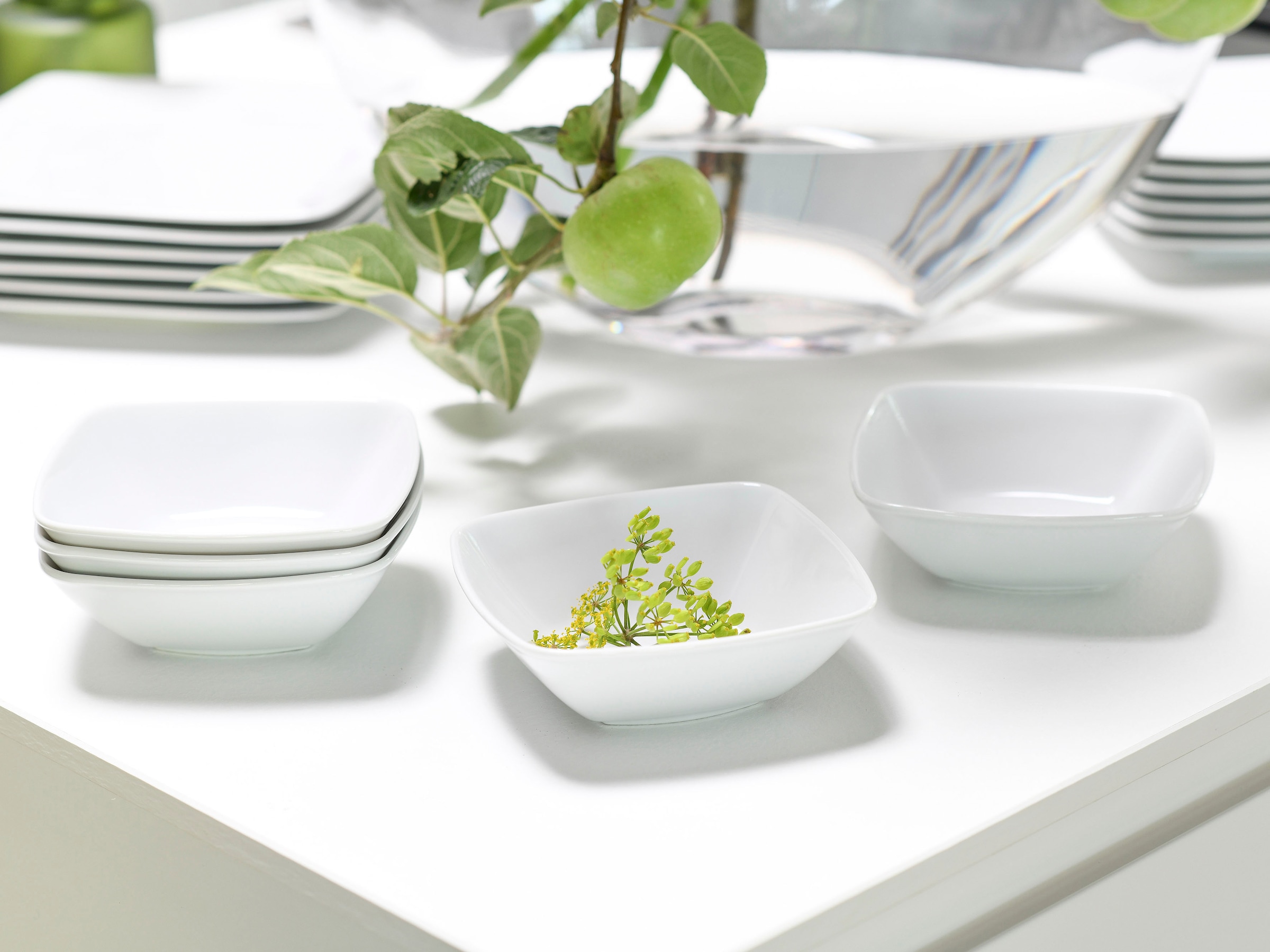 CreaTable Müslischale »Victoria Weiss«, 6 tlg., aus Porzellan, Made in Europe