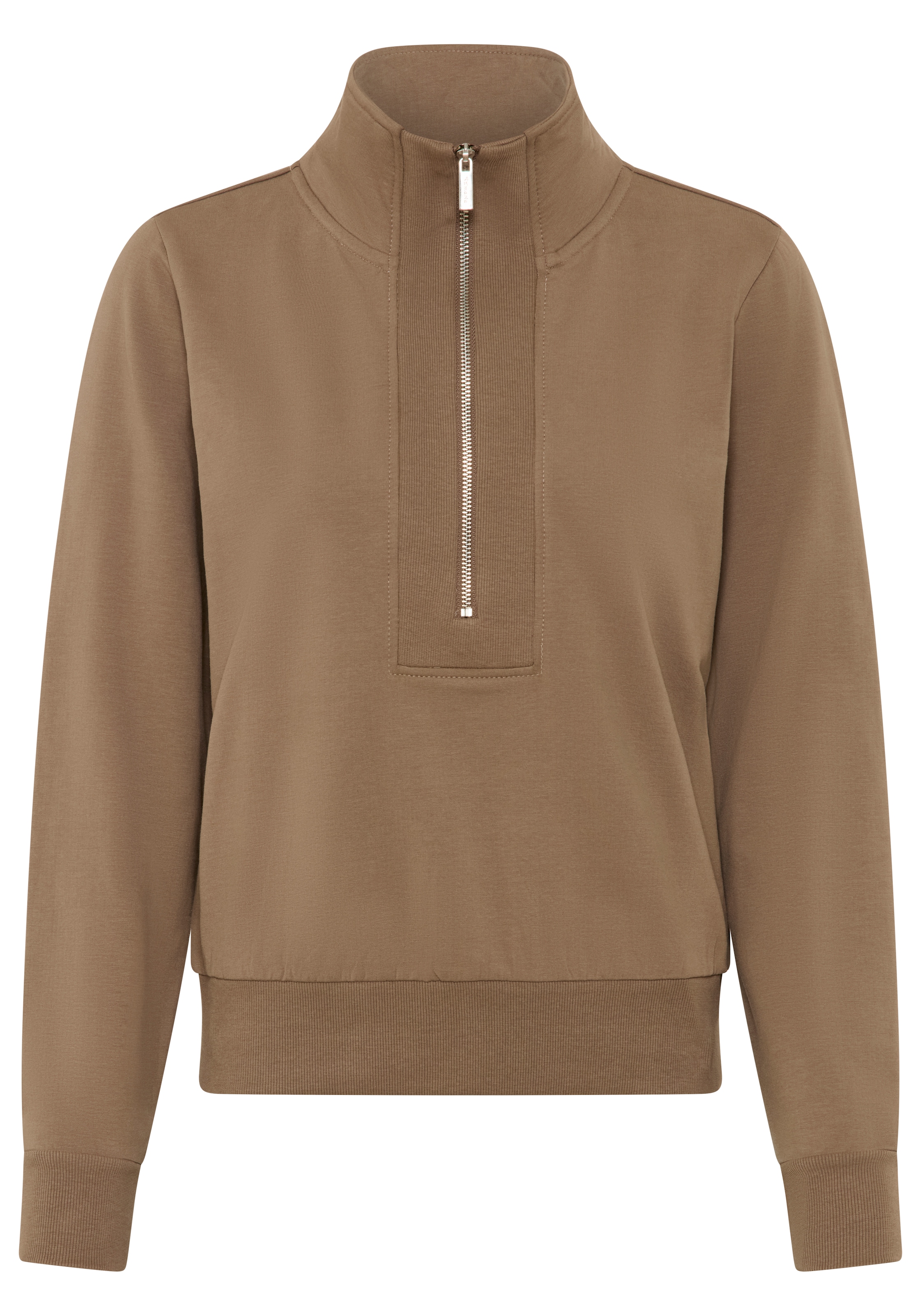 Tamaris Sweatshirt »mit Stehkragen und Reißverschluss«, aus elastischer Baumwollqualität
