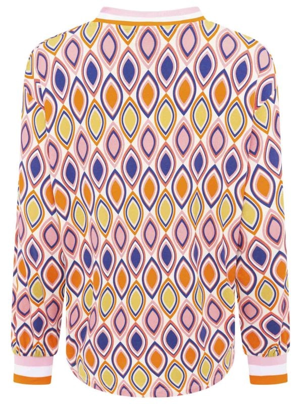 Zwillingsherz Blusenshirt »"Ornament"«, langärmlig, V-Neck, Ornament-Print, sportive Bündchen