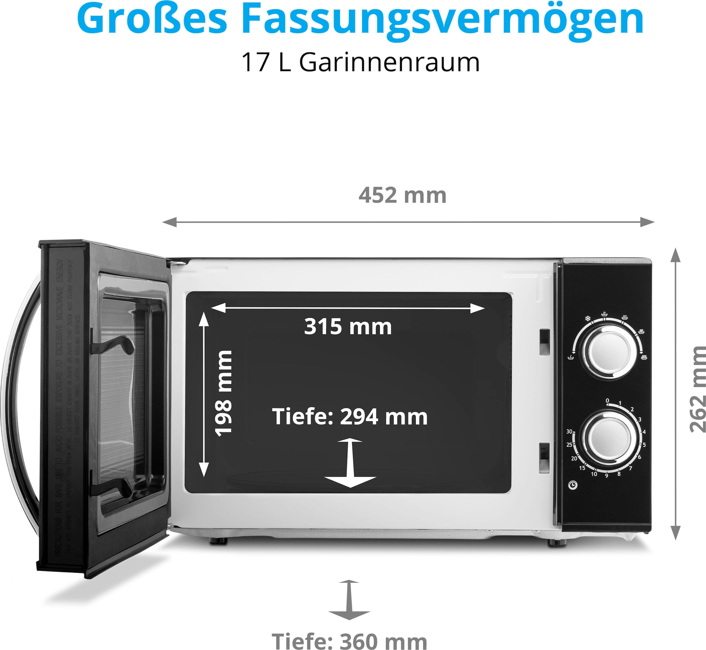 Medion® Mikrowelle »MD 15644«, Mikrowelle, 700 W, Leistung 700 W, 6 Leistungsstufen, Auftaufunktion