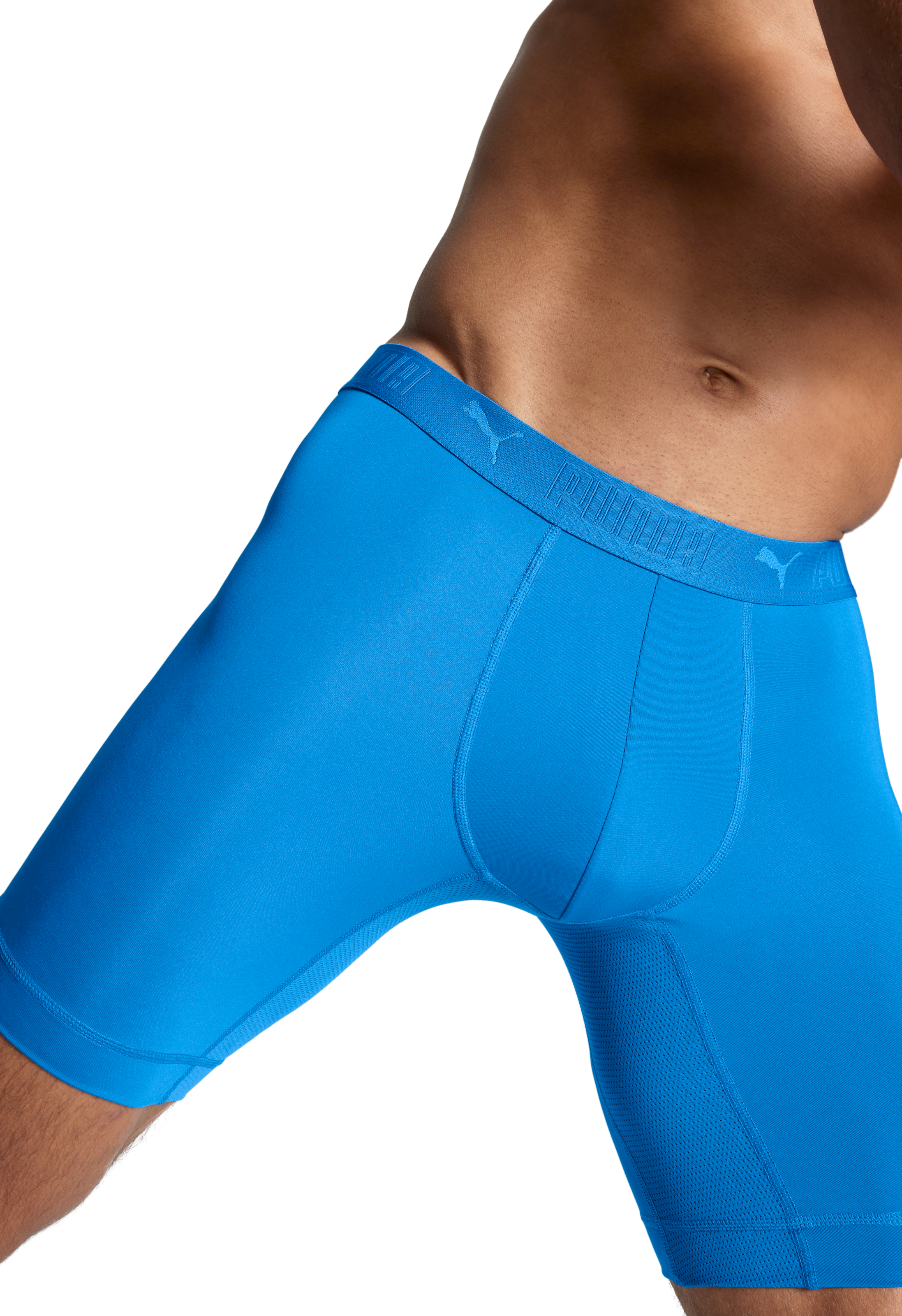 PUMA Boxershorts »PUMA MEN SPORT MICROFIBER LONG BOXERS 2P«, (Packung, 2er Pack), mit Logo-Bund