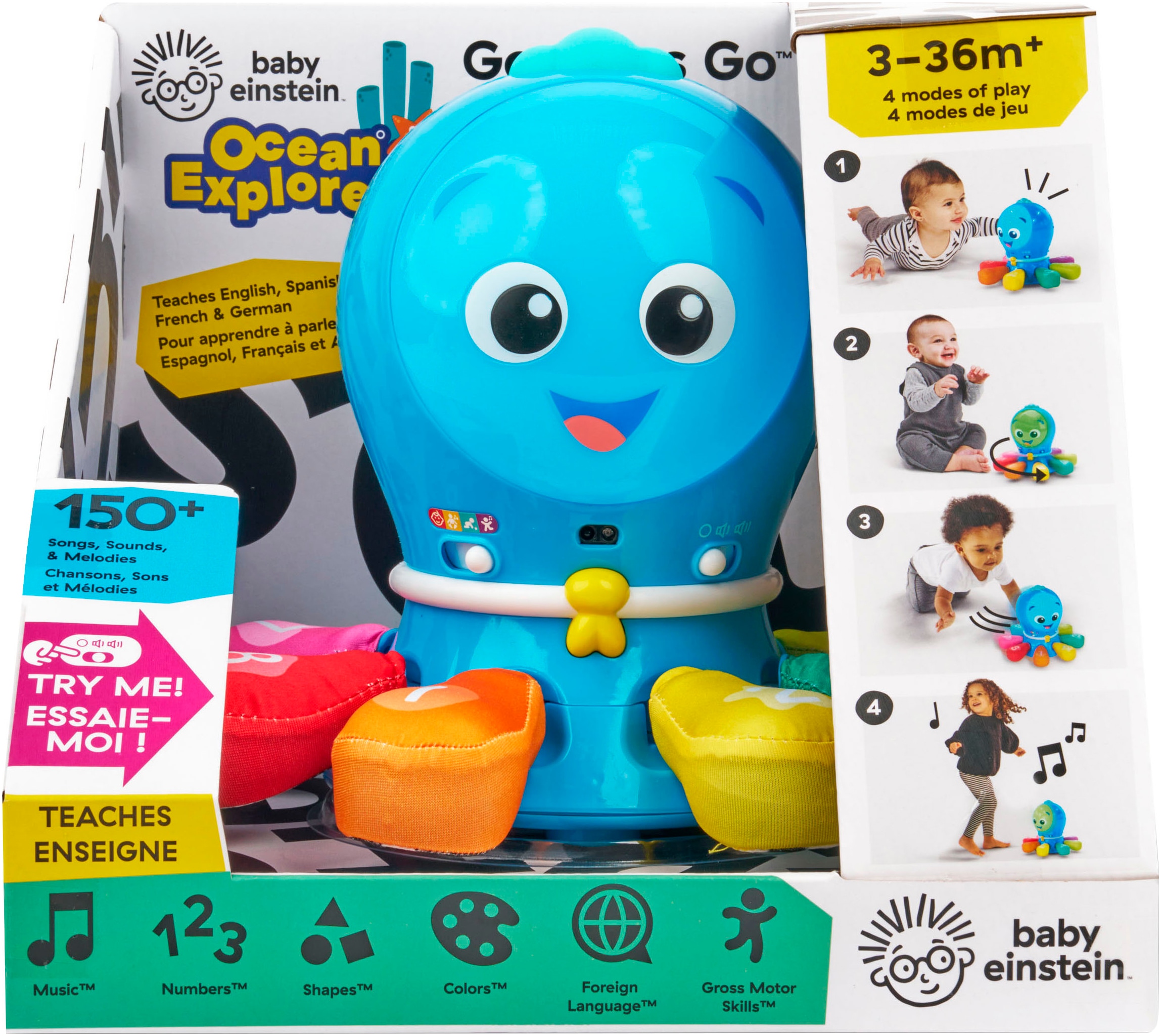 Baby Einstein Greifspielzeug »Go Opus Go™ 4-in-1 Crawl & Chase Pal«, mit Sound