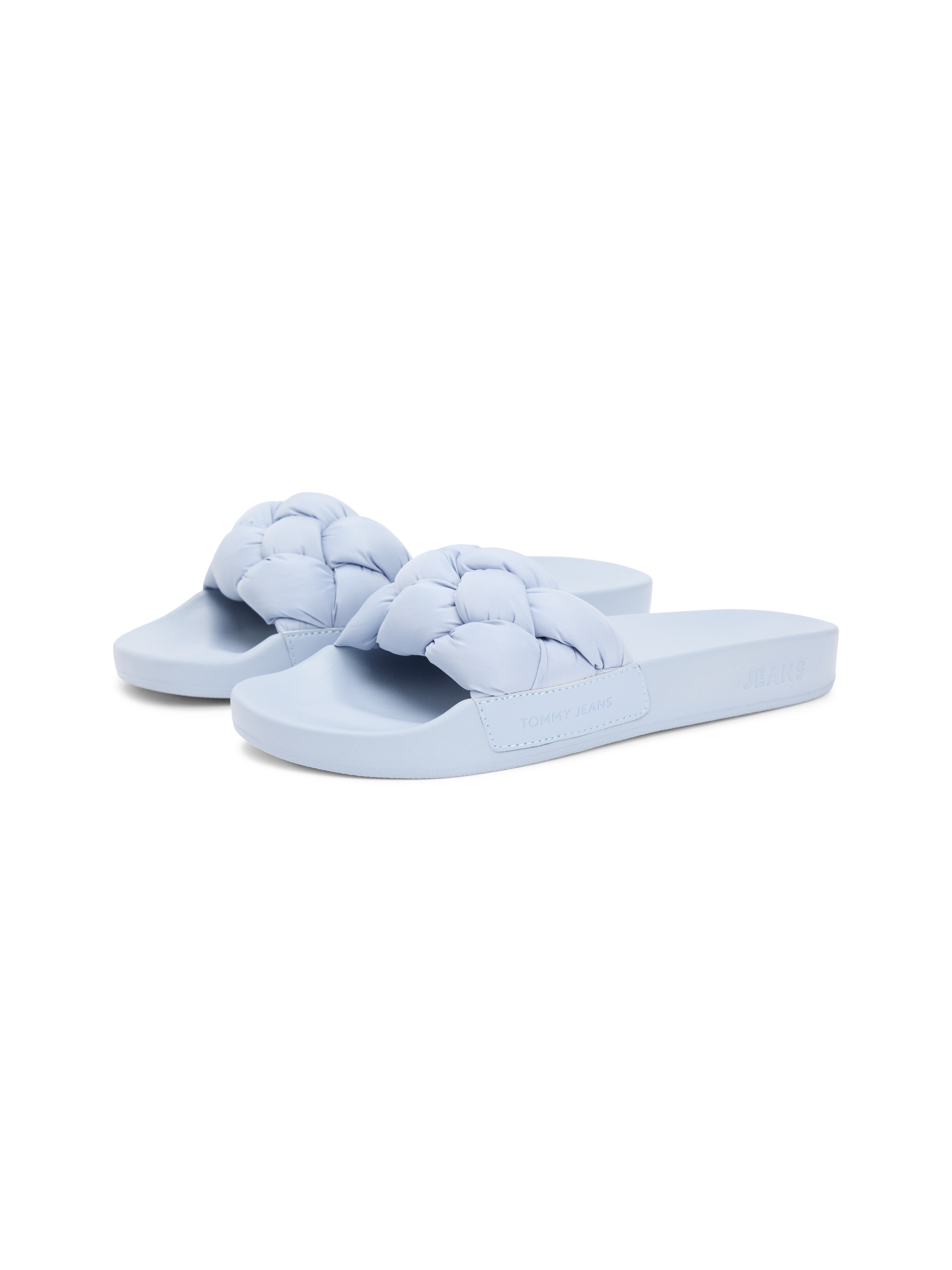 Tommy Jeans Pantolette »TJW BRAIDED SLIDES«  Sandale, Pantolette, Flat mit geflochtener Bandage