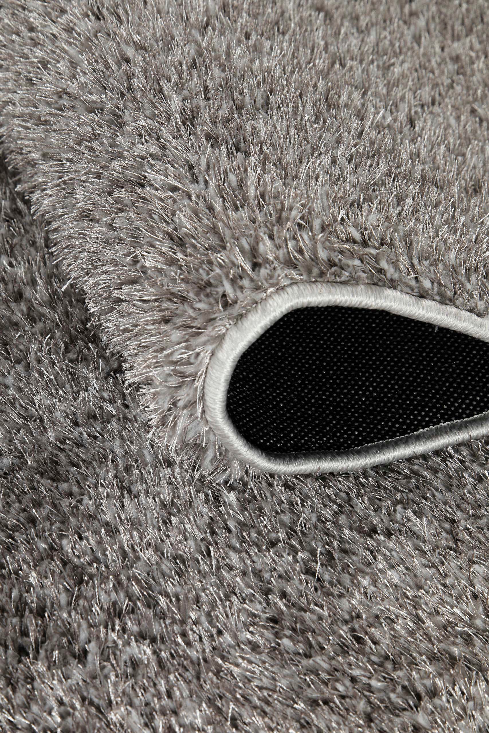 my home Hochflor-Teppich »Nickolas, auch als Läufer erhältlich«, rechteckig, 30 mm Höhe, Langflor, Shaggy, weicher Hochflor, uni farben, mit Glanz, Wohnzimmer