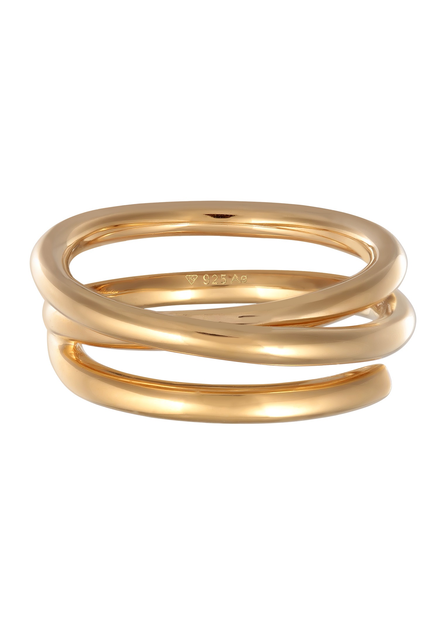 Elli Premium Silberring »Ring Spiral Design Modischer Chunky Look 925 Silber«