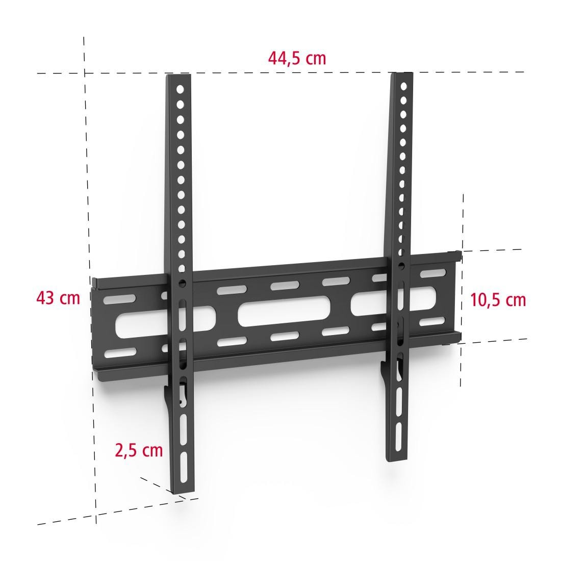 Hama TV-Wandhalterung »TV Wandhalter, LED LCD, 81 - 165 cm (32"- 65"), 43", 50", 55"«, bis 165 cm Zoll