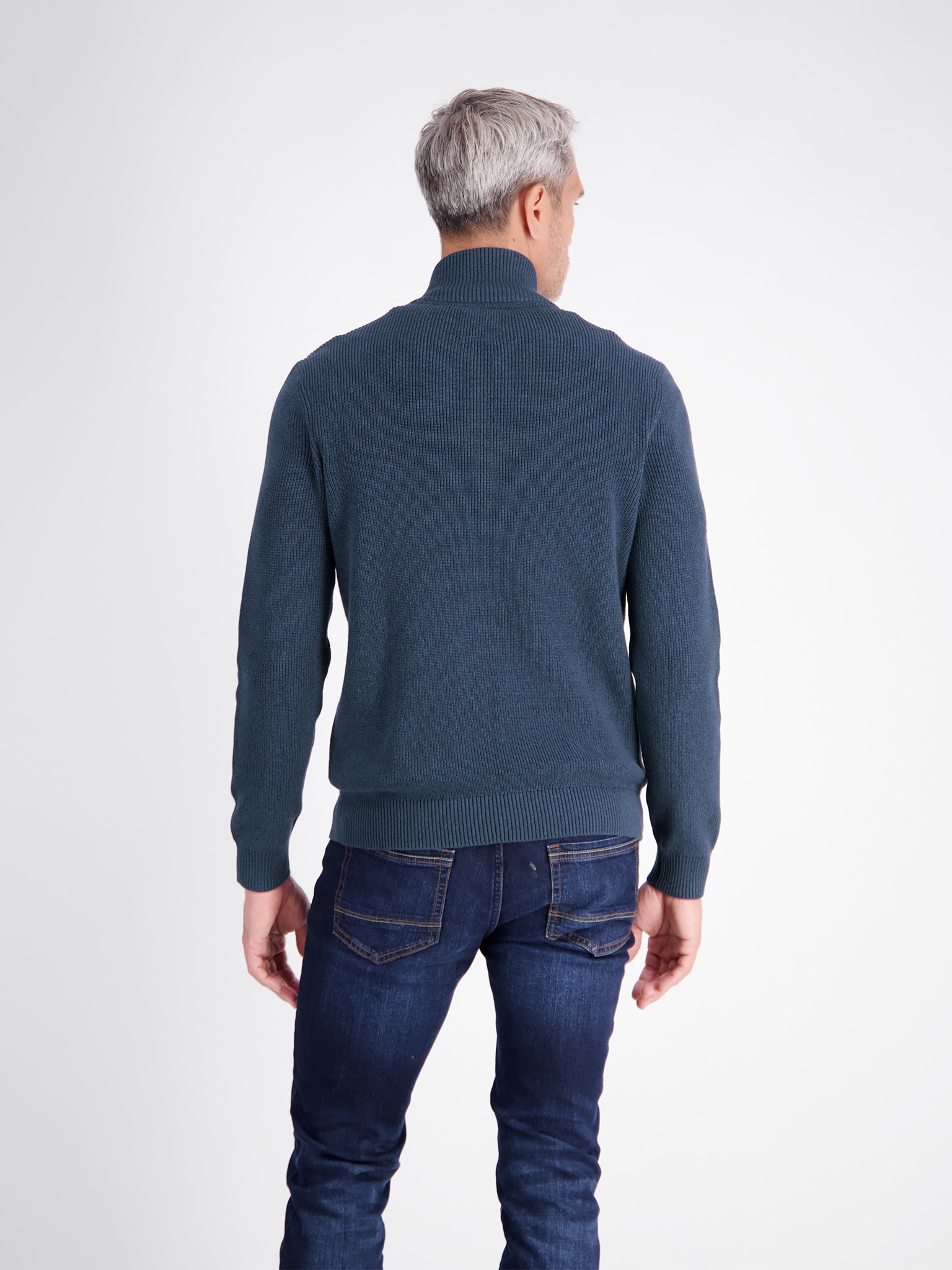 LERROS Strickjacke mit Reißverschluss und Stehkragen