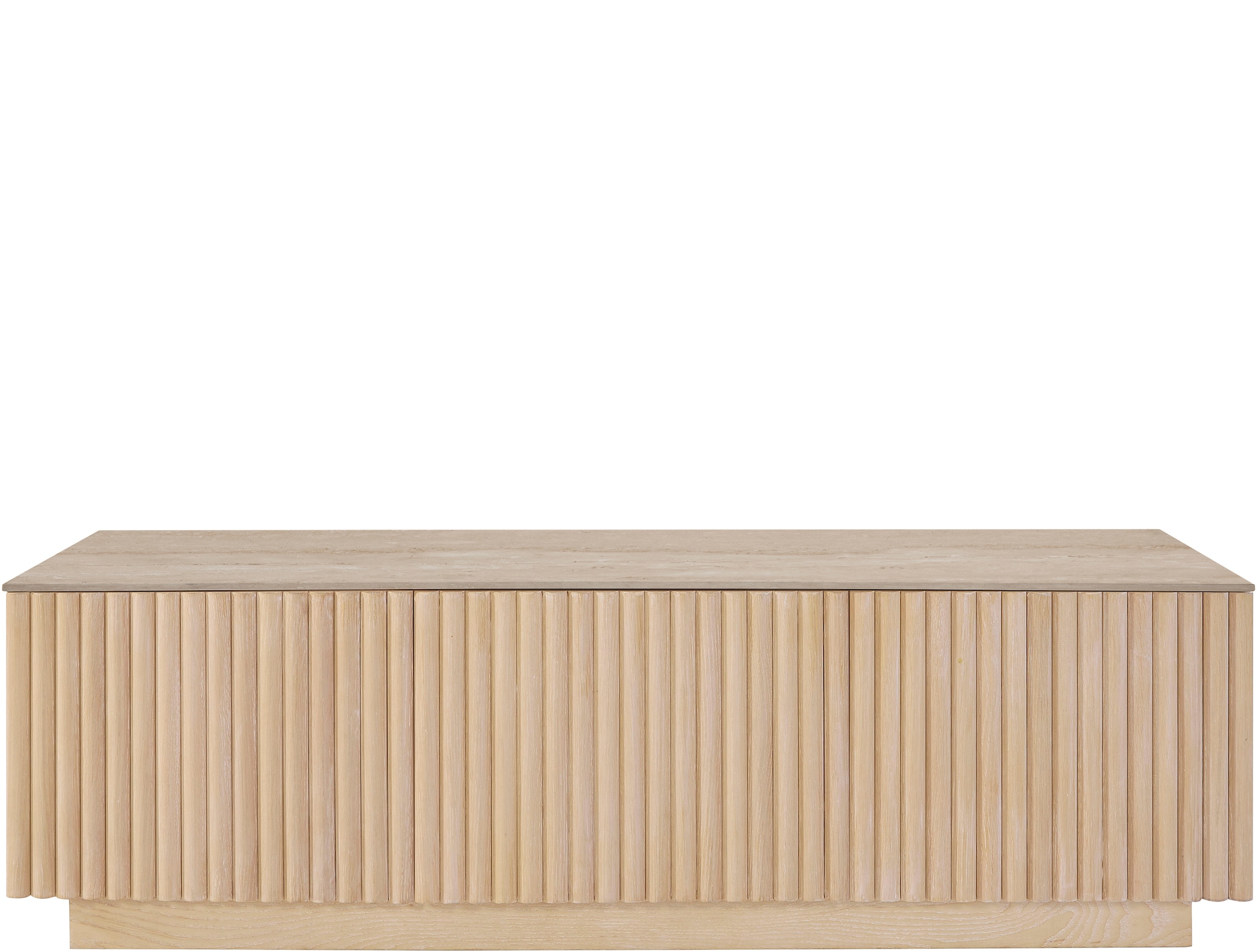 homsy by Ana Johnson TV-Schrank »Solva« Holzoptik aus Esche, geriffelte Front, Keramikplatte, Breite 138 cm