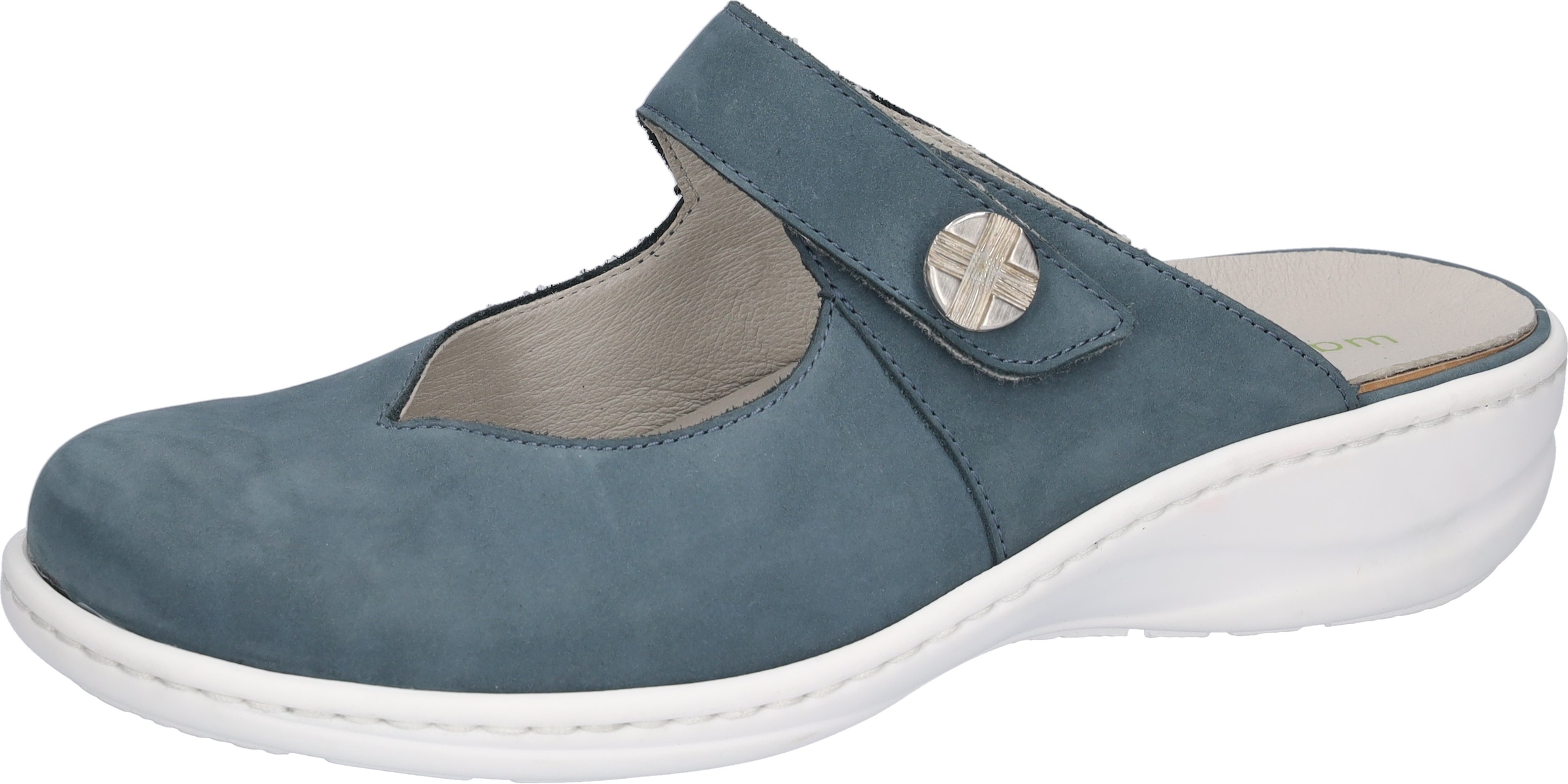 Waldläufer Clog »HERIA«  Hausschuh, Sommerschuh, Klettschuh in Komfortweite H (= sehr weit)