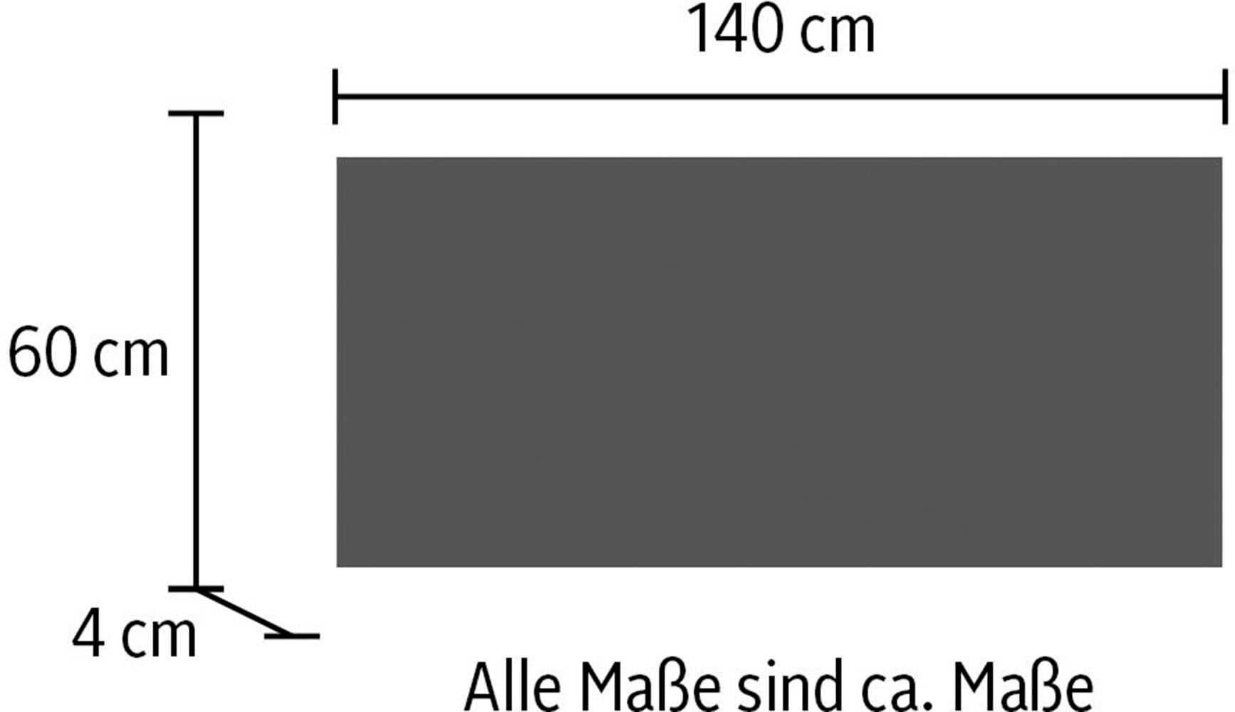 IMPULS KÜCHEN Arbeitsplatte »4 cm stark« in vielen Breiten, passend zu allen Serien, von vier Seiten ummantelt
