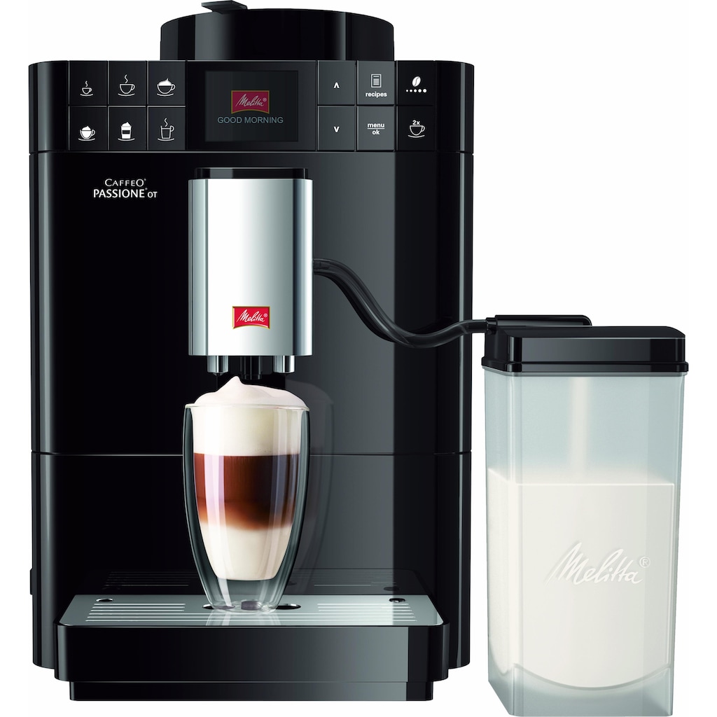 Melitta Kaffeevollautomat »Passione® One Touch F53/1-102, schwarz«, One Touch Funktion, tassengenau frisch gemahlene Bohnen