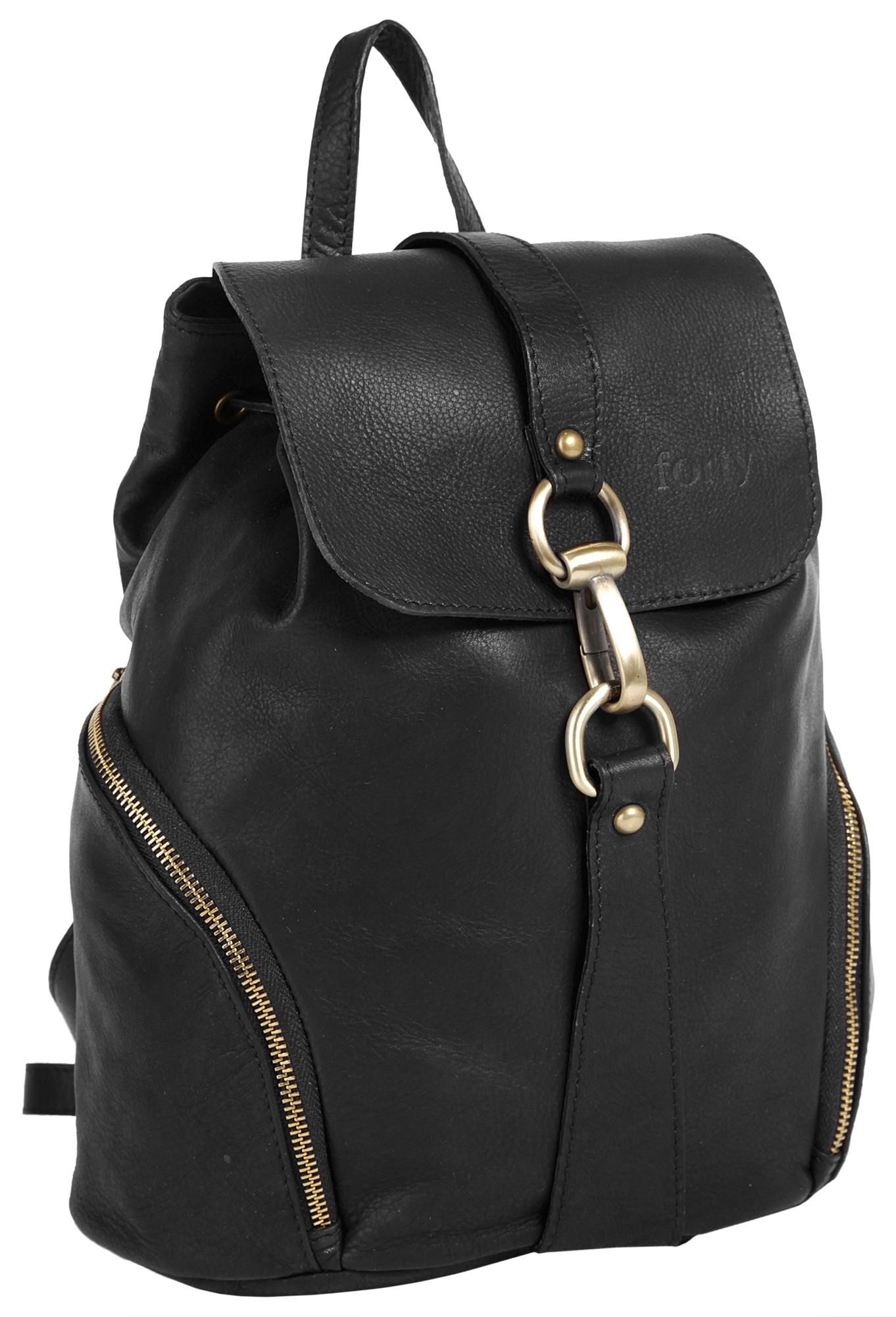 forty° Cityrucksack, echt Leder, Made in Italy