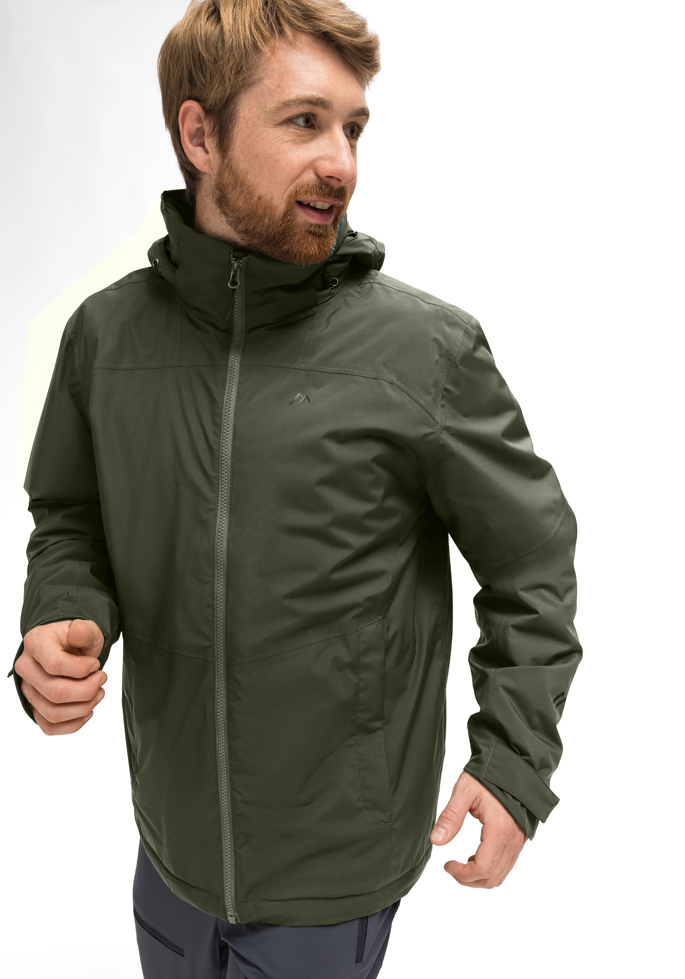 Maier Sports Regenjacke »Metor Therm Rec M« warme Herren Jacke mit Kapuze, Winterjacke wasserdicht atmungsaktiv