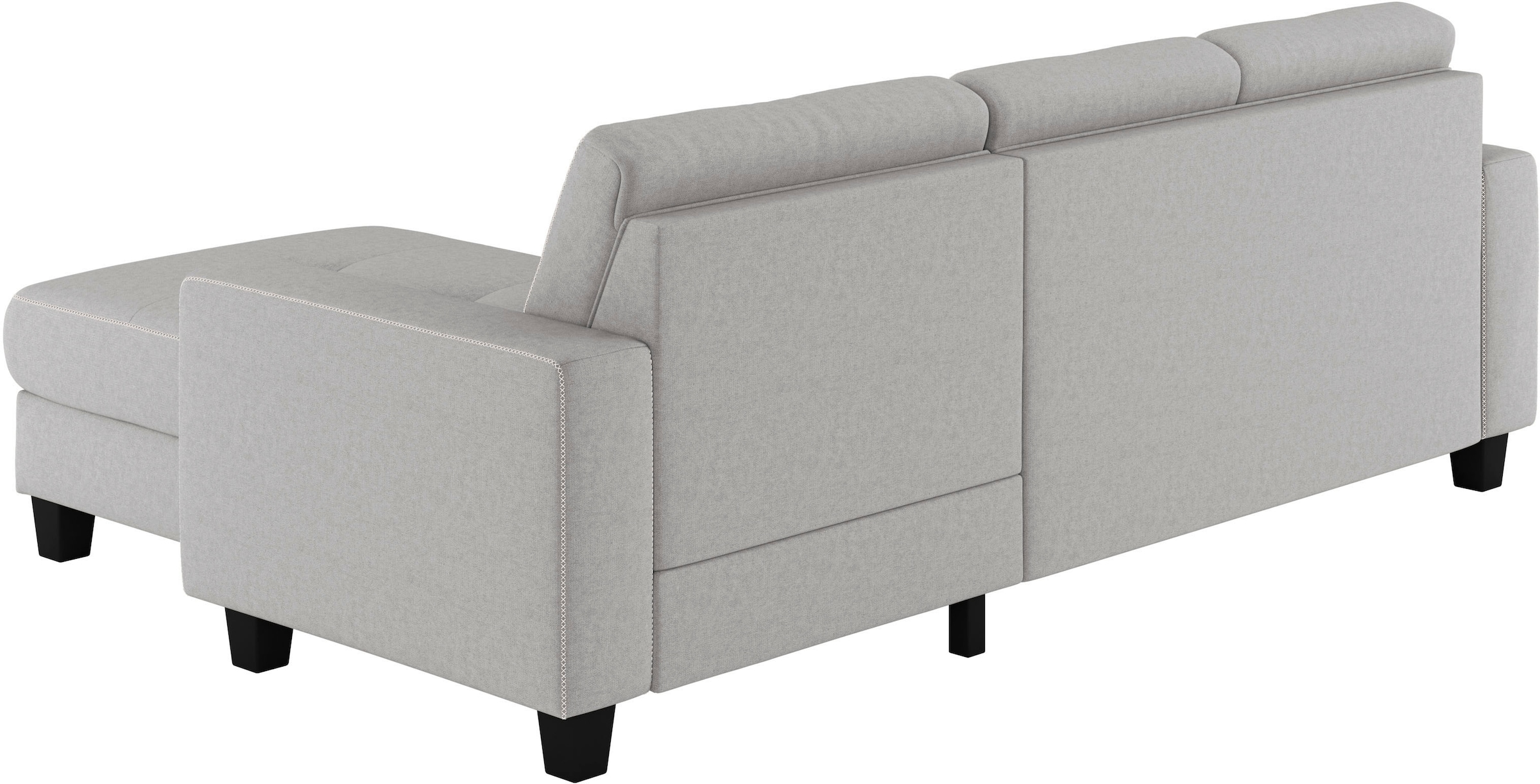 Places of Style Ecksofa »Varese L-Form«, wahlweise mit Bettfunktion und Bettkasten