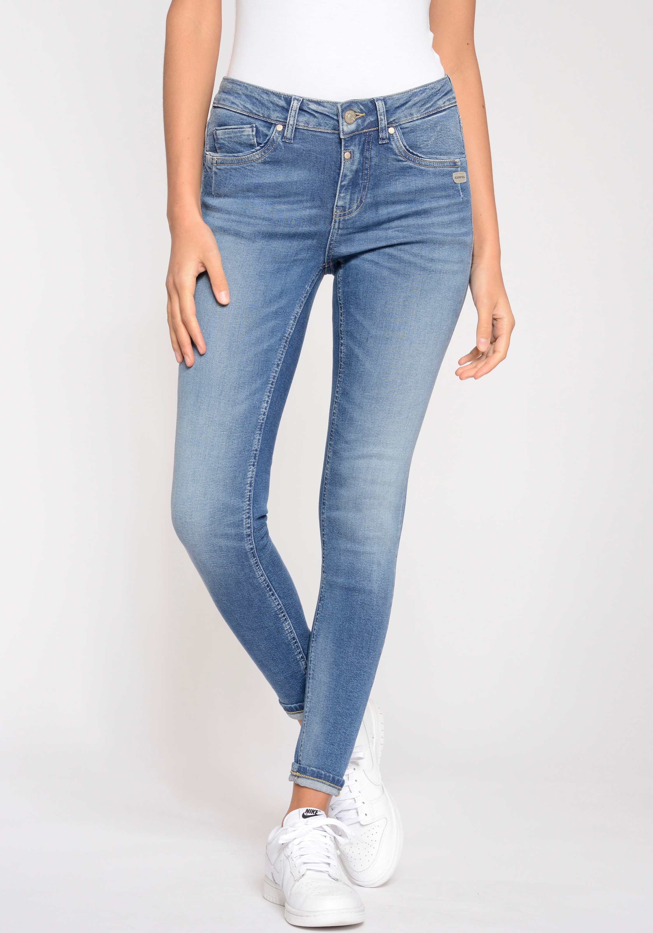 und online bestellen OTTO bei 1-Knopf Pepe Jeans Skinny-fit-Jeans mit »SOHO«, Bund Stretch-Anteil im 5-Pocket-Stil